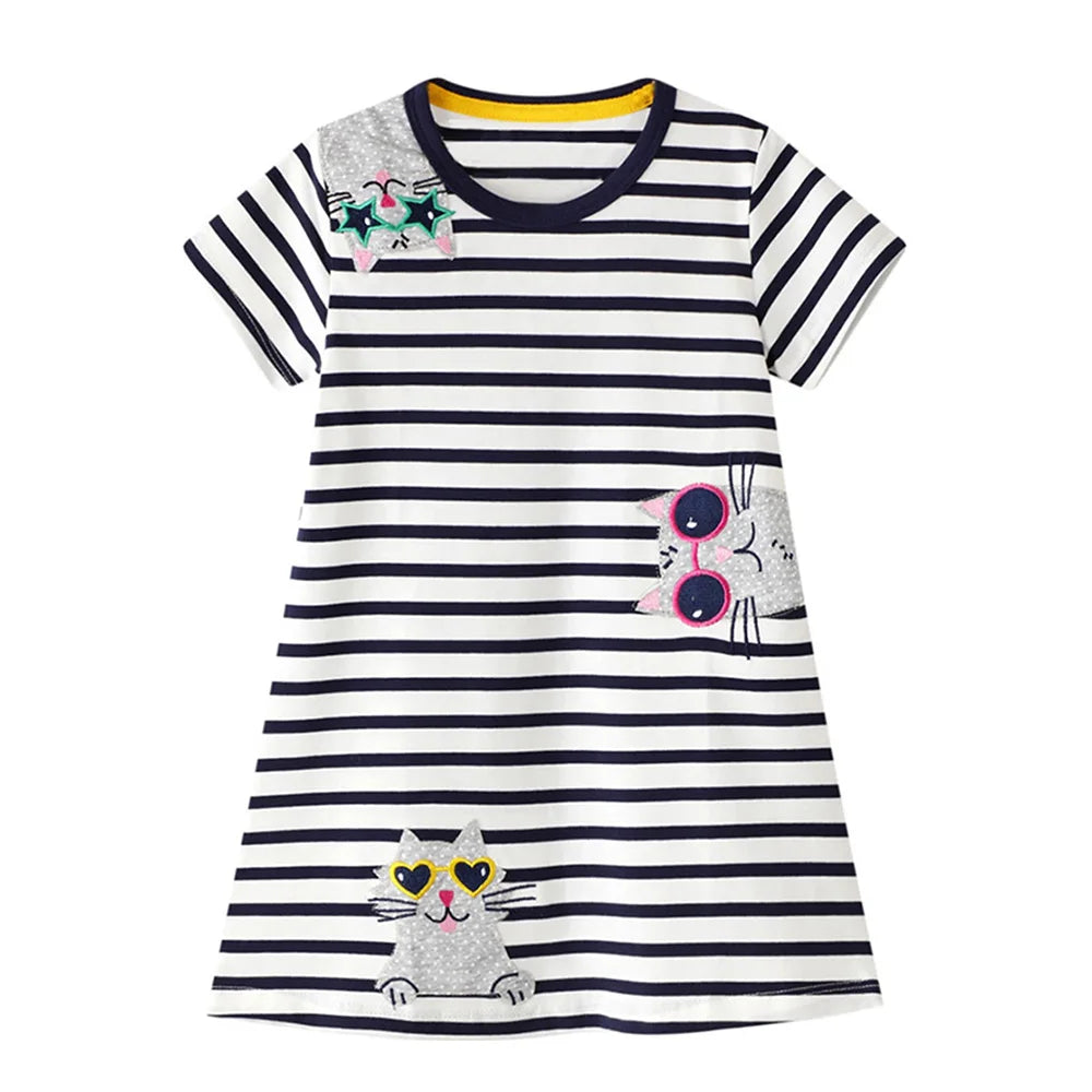 Baby Girl Dress with Animal Appliqué