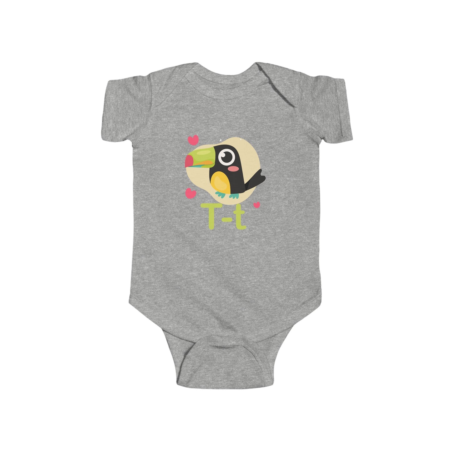 Terrific Toucan 'T' Baby Onesie - A Tropical Twist on Alphabet Learning