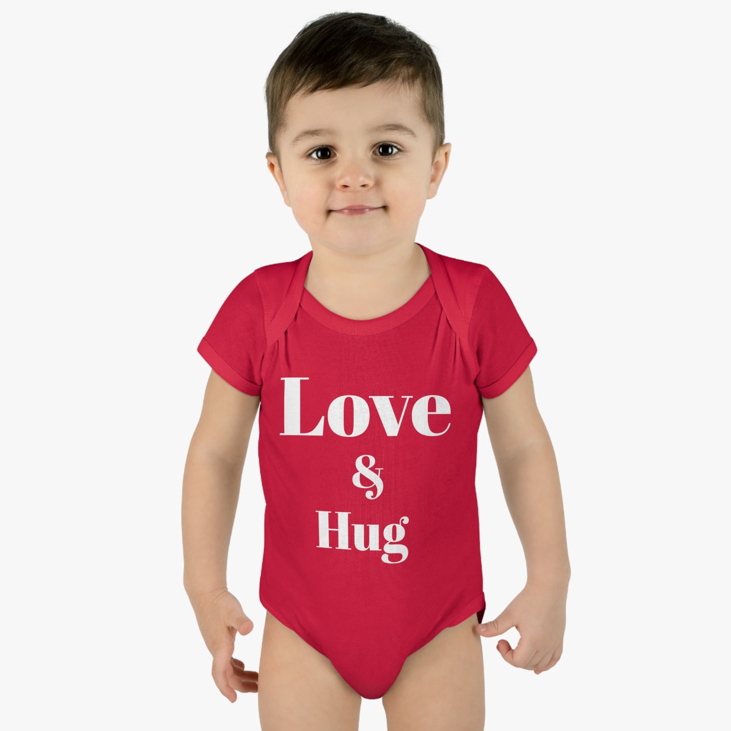 Love & Hug Valentine's Baby Onesie