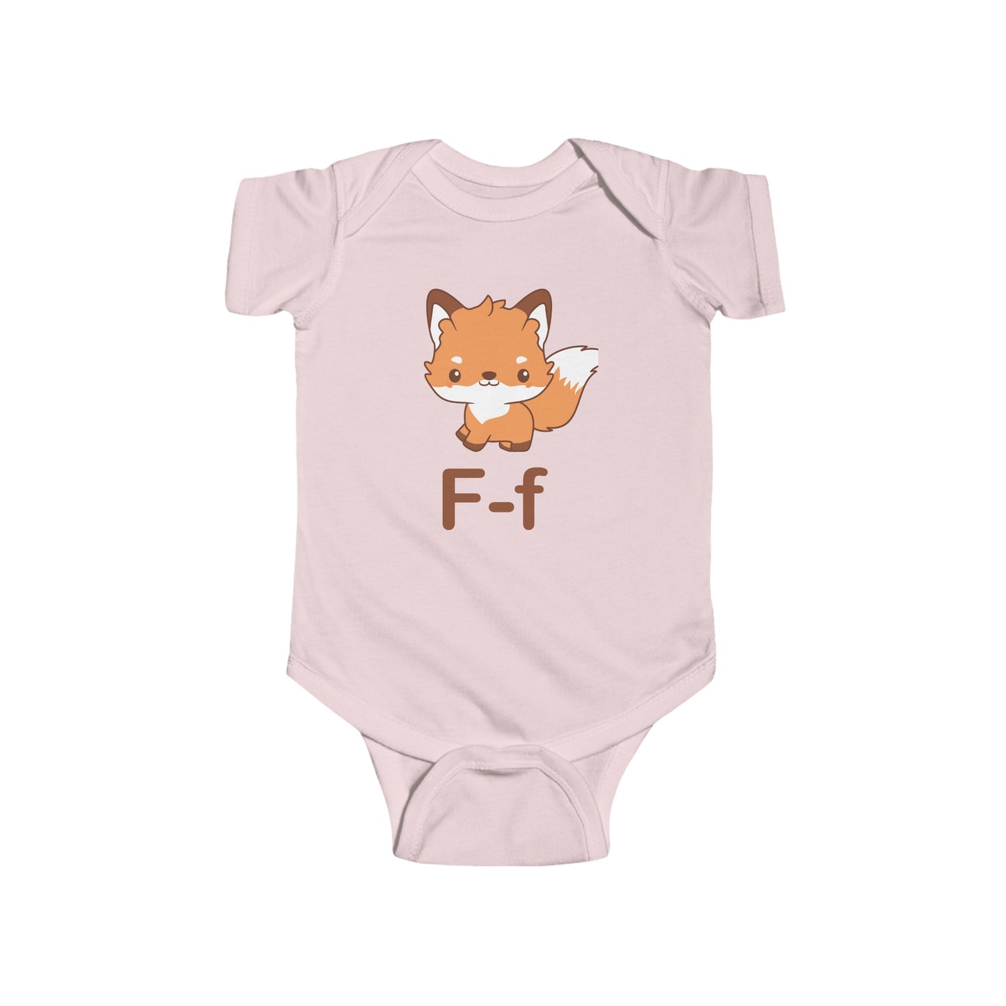 Alphabet Adventures Baby Onesie - Featuring Letter F with Cute Fox