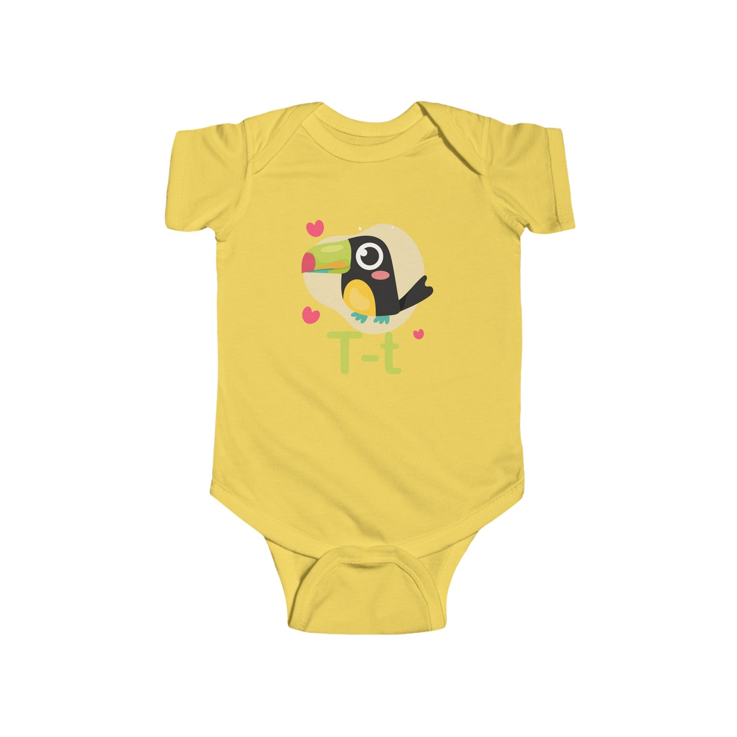 Terrific Toucan 'T' Baby Onesie - A Tropical Twist on Alphabet Learning