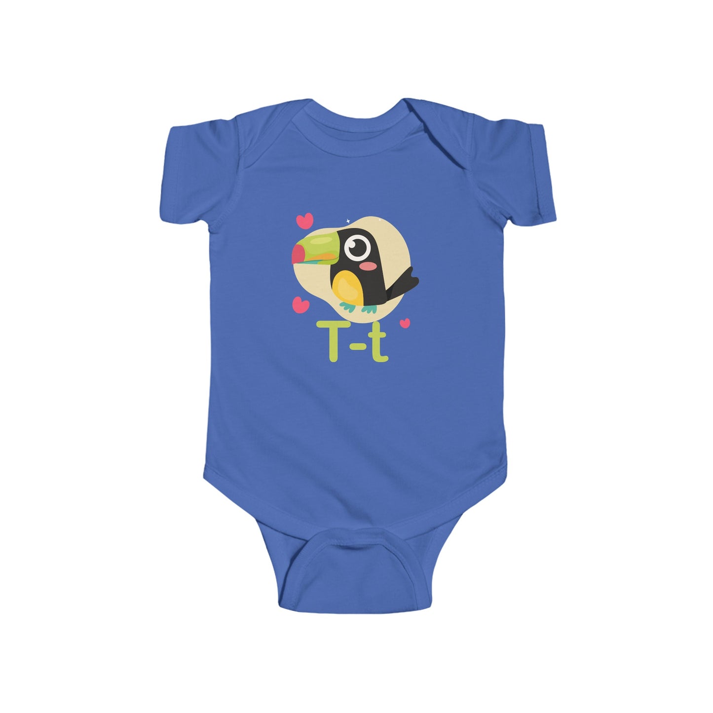 Terrific Toucan 'T' Baby Onesie - A Tropical Twist on Alphabet Learning