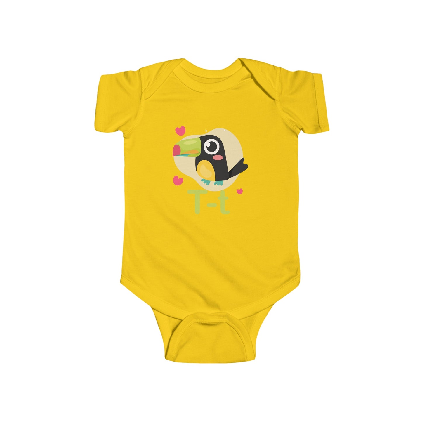 Terrific Toucan 'T' Baby Onesie - A Tropical Twist on Alphabet Learning