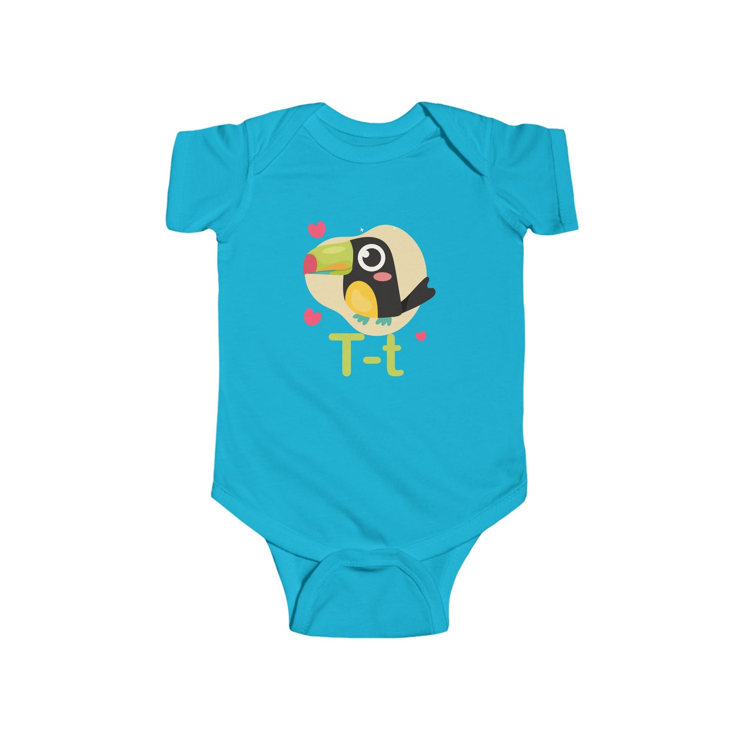 Terrific Toucan 'T' Baby Onesie - A Tropical Twist on Alphabet Learning