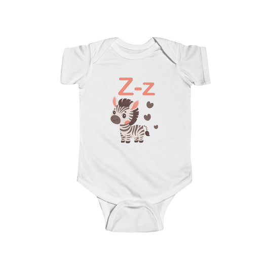 Zippy Zebra 'Z' Baby Onesie - A Wild Alphabet Learning Adventure