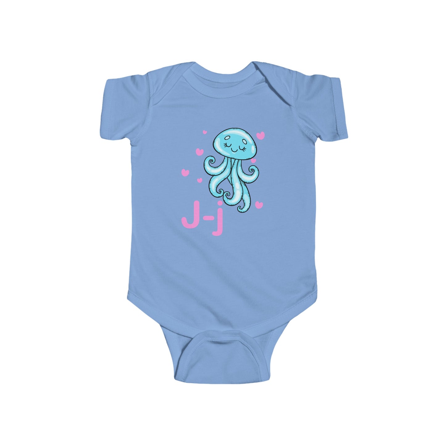 Alphabet Adventures Baby Onesie - Featuring Letter J with Cute Jellyfish