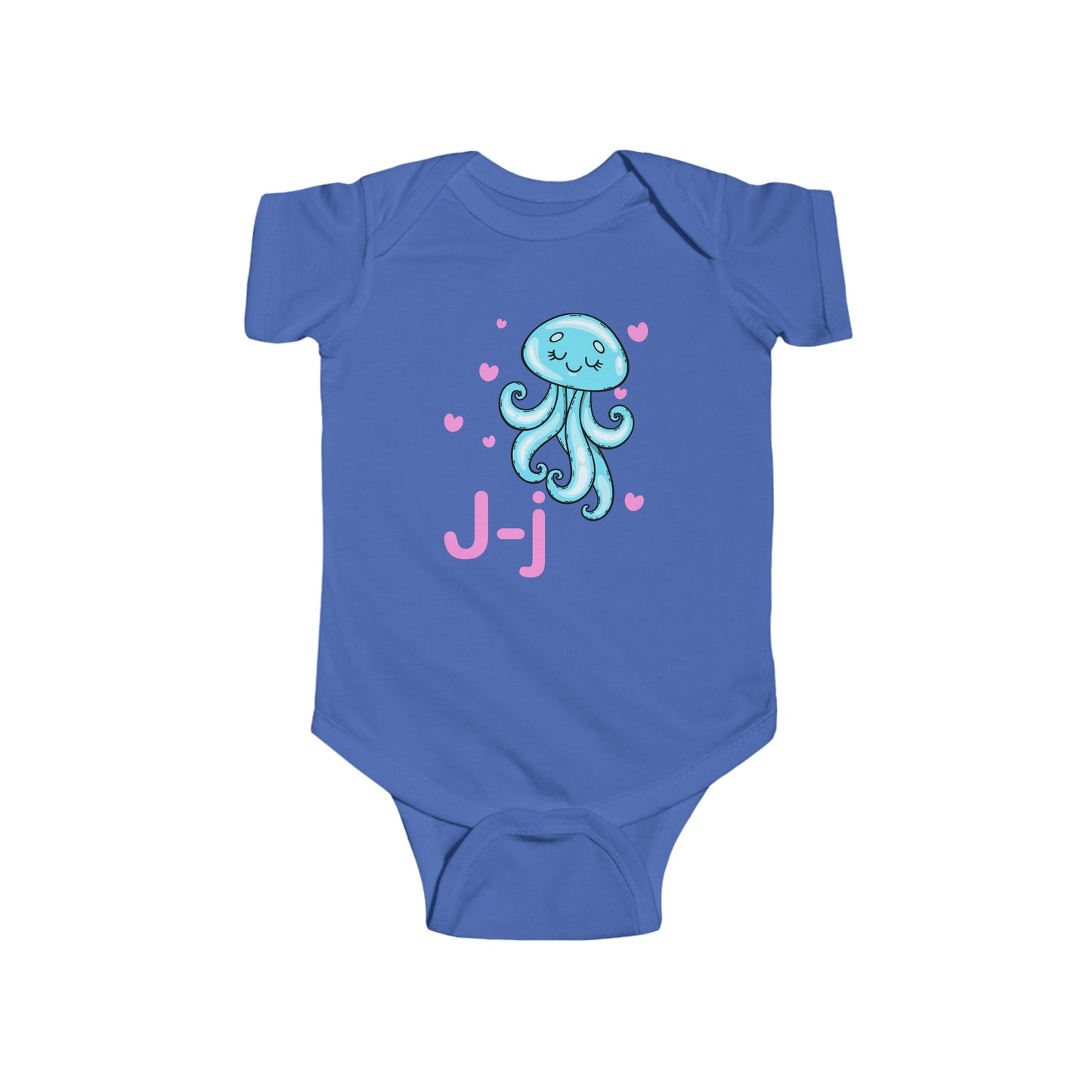 Alphabet Adventures Baby Onesie - Featuring Letter J with Cute Jellyfish