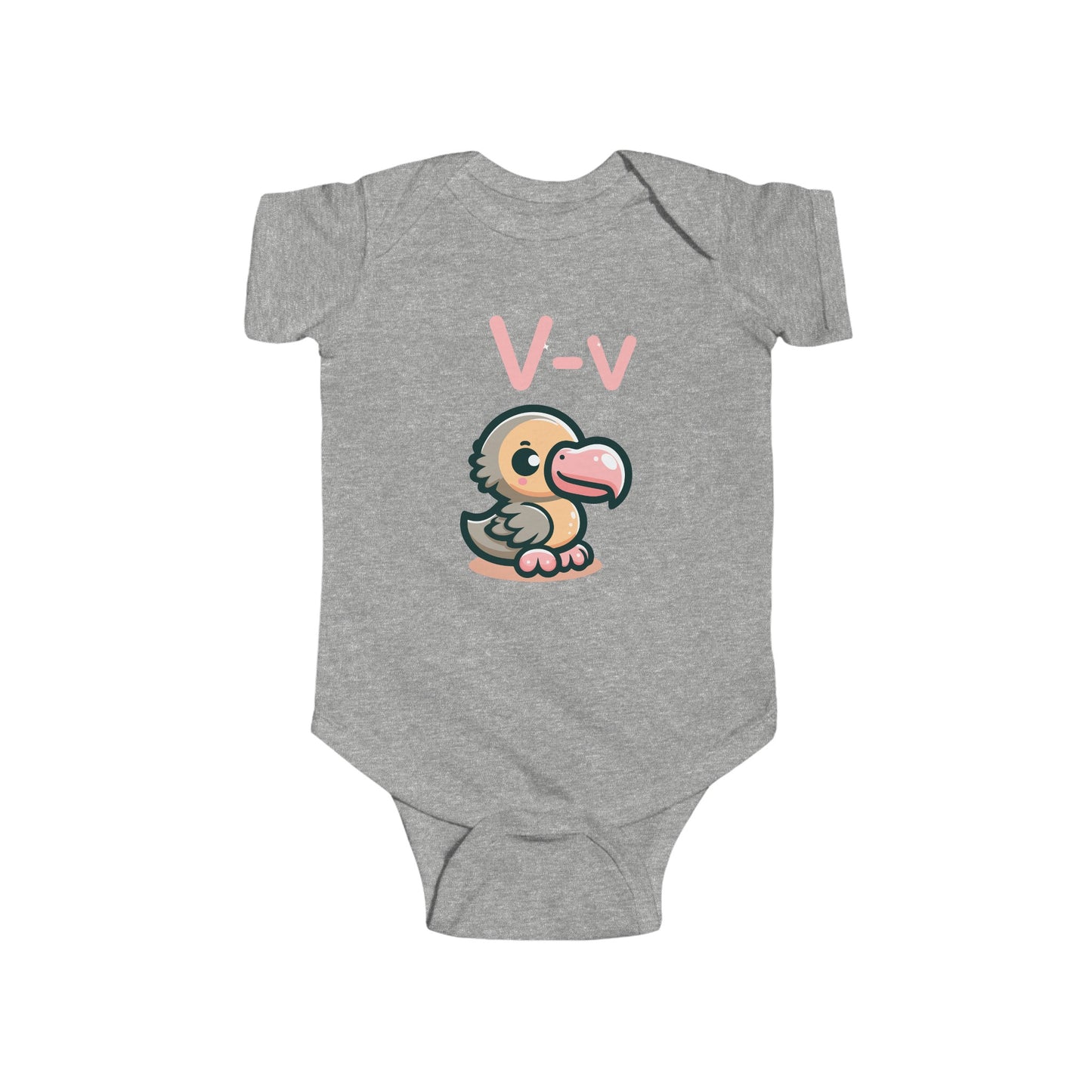 Vibrant Vulture 'V' Baby Onesie - Soaring into Alphabet Fun!