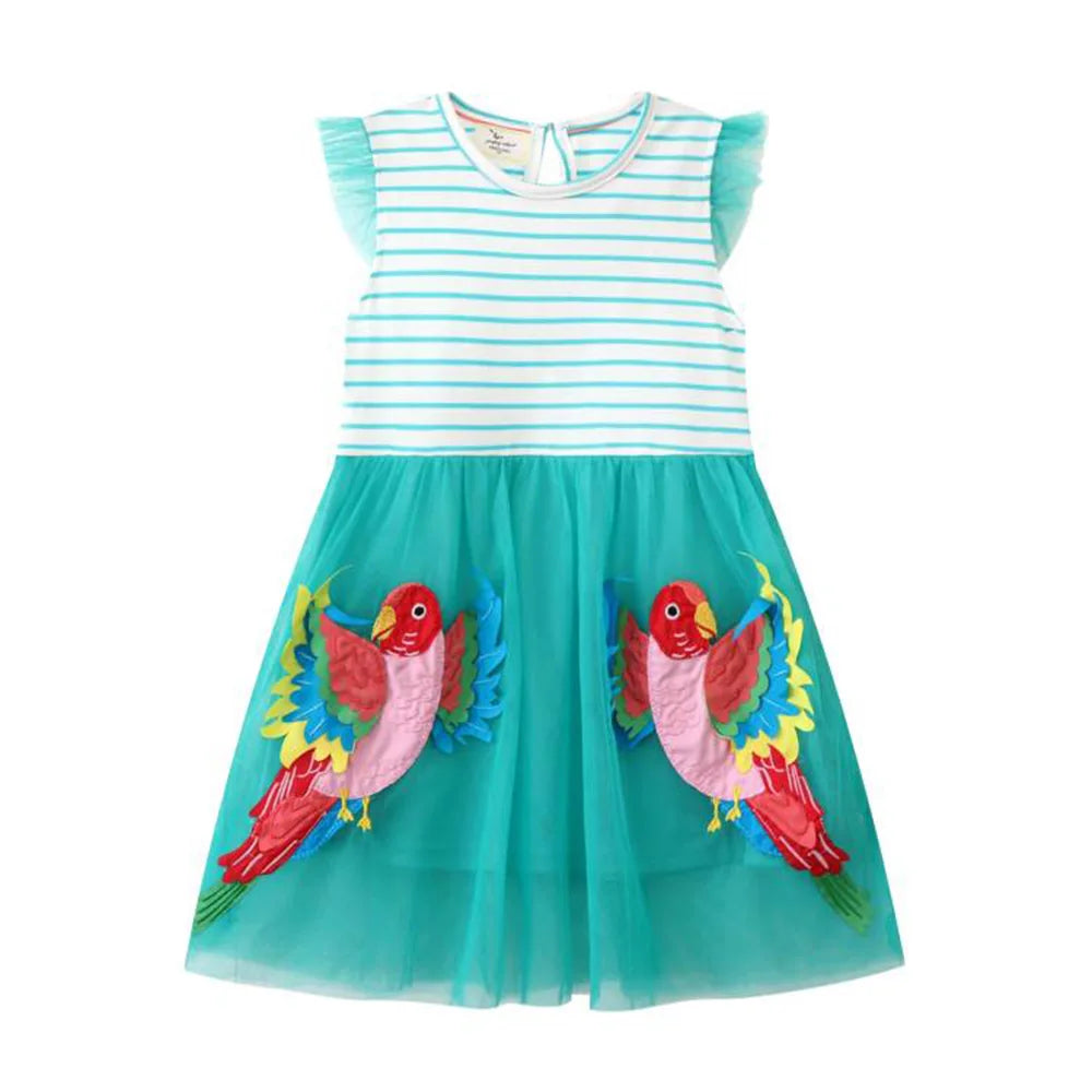 Baby Girl Dress with Animal Appliqué