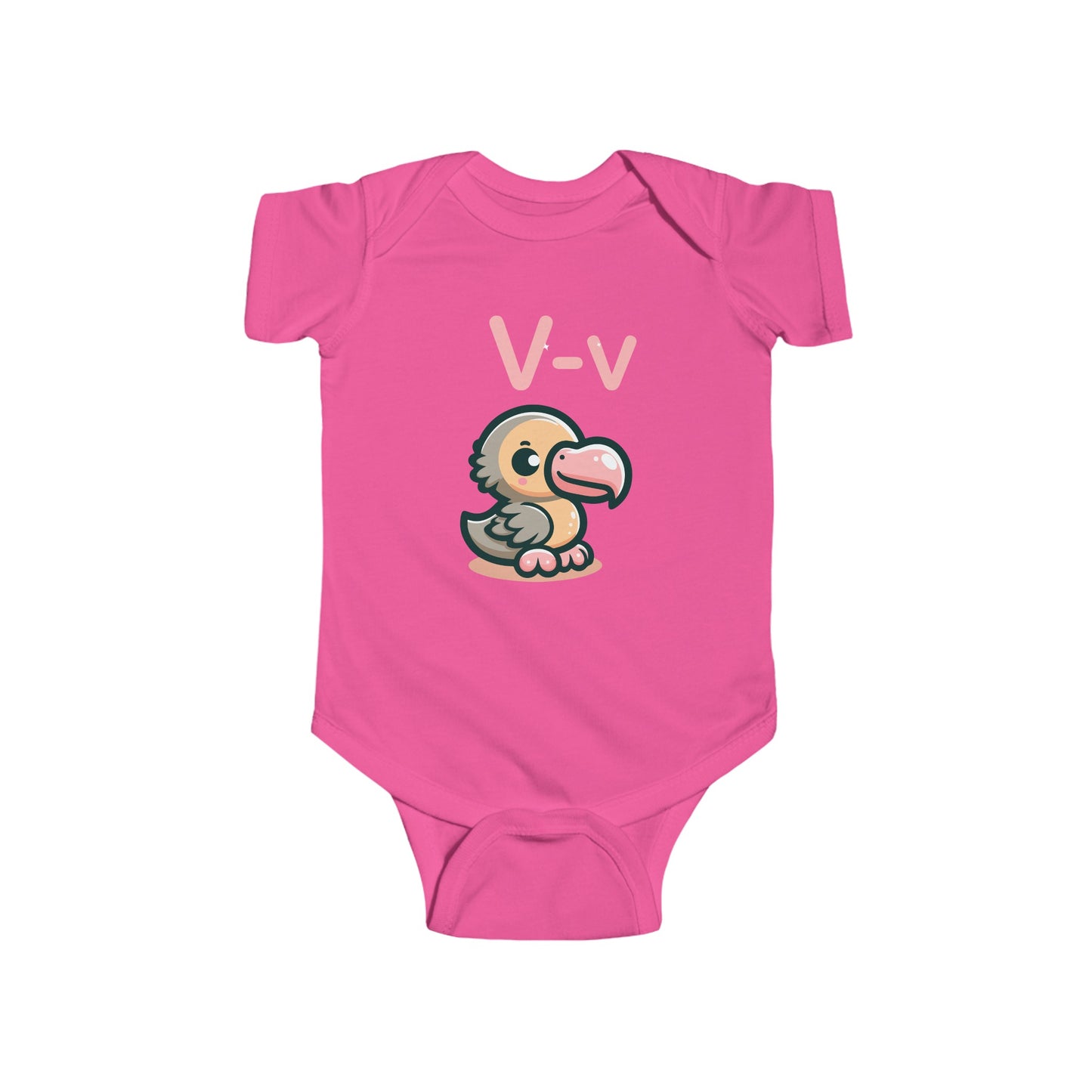 Vibrant Vulture 'V' Baby Onesie - Soaring into Alphabet Fun!