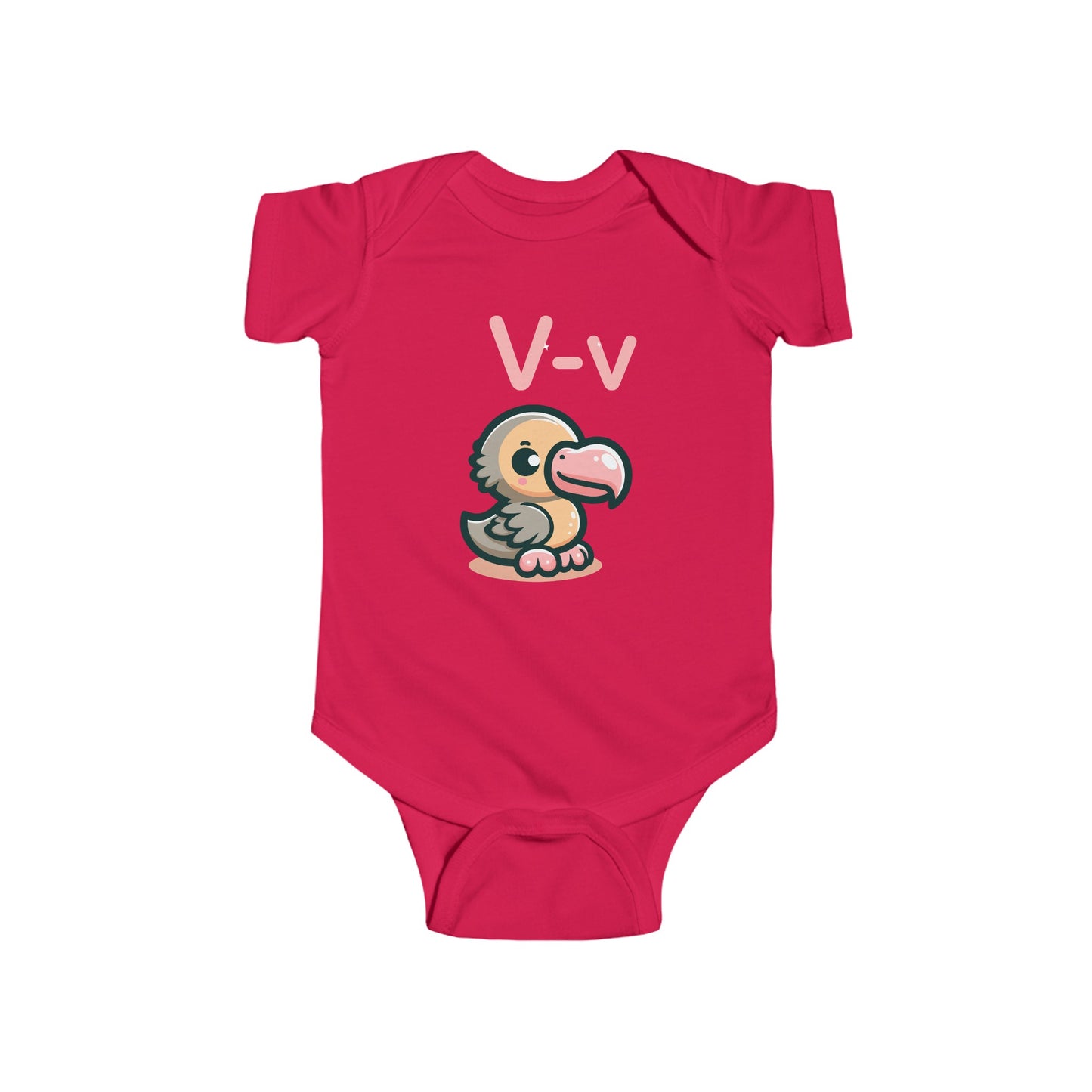 Vibrant Vulture 'V' Baby Onesie - Soaring into Alphabet Fun!