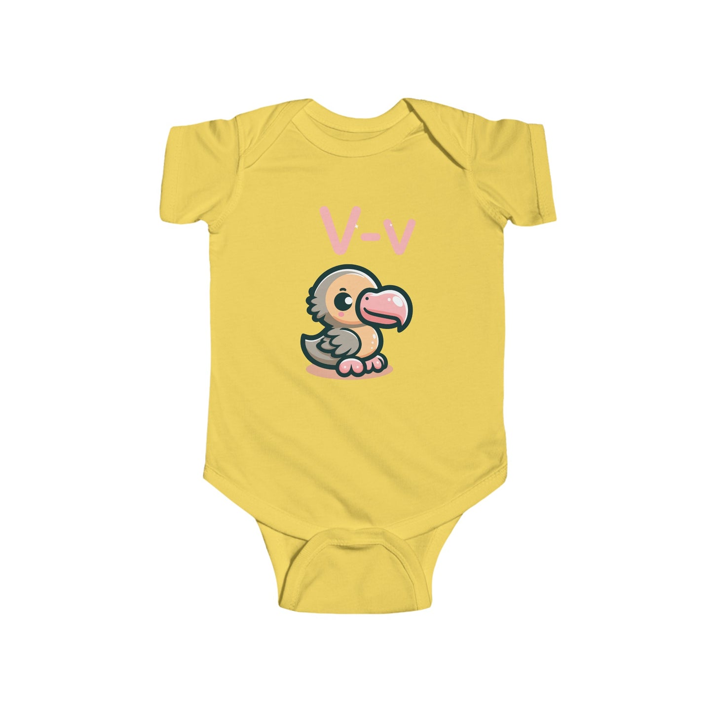 Vibrant Vulture 'V' Baby Onesie - Soaring into Alphabet Fun!