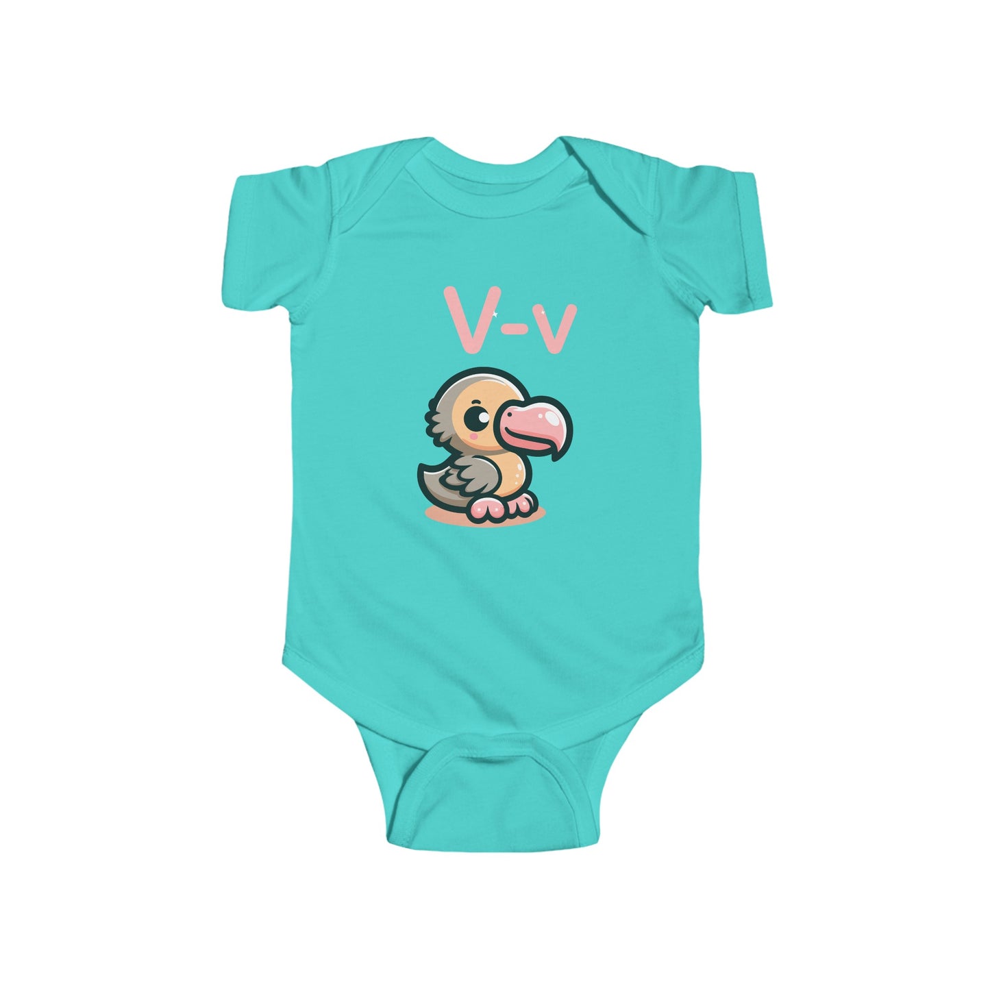 Vibrant Vulture 'V' Baby Onesie - Soaring into Alphabet Fun!