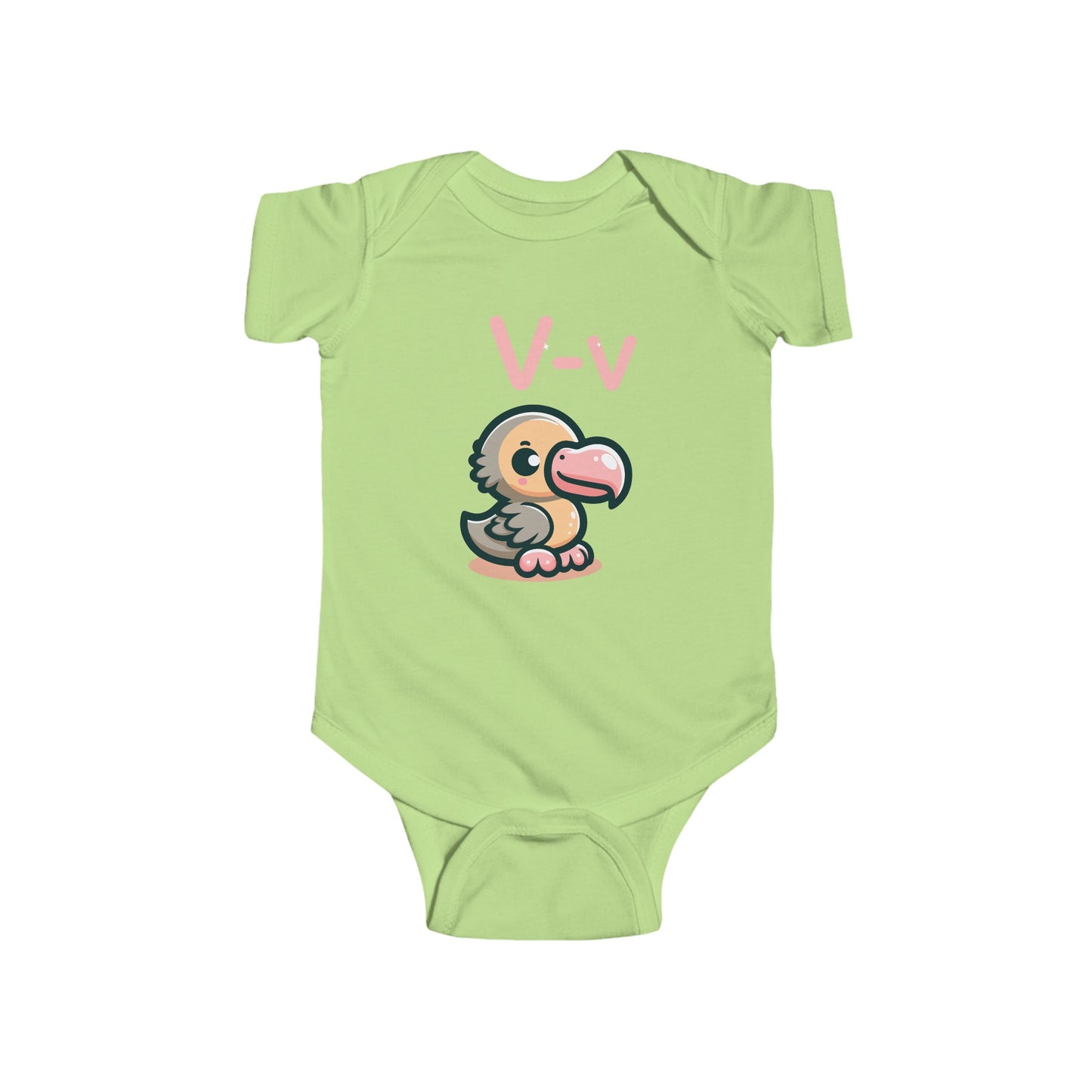 Vibrant Vulture 'V' Baby Onesie - Soaring into Alphabet Fun!