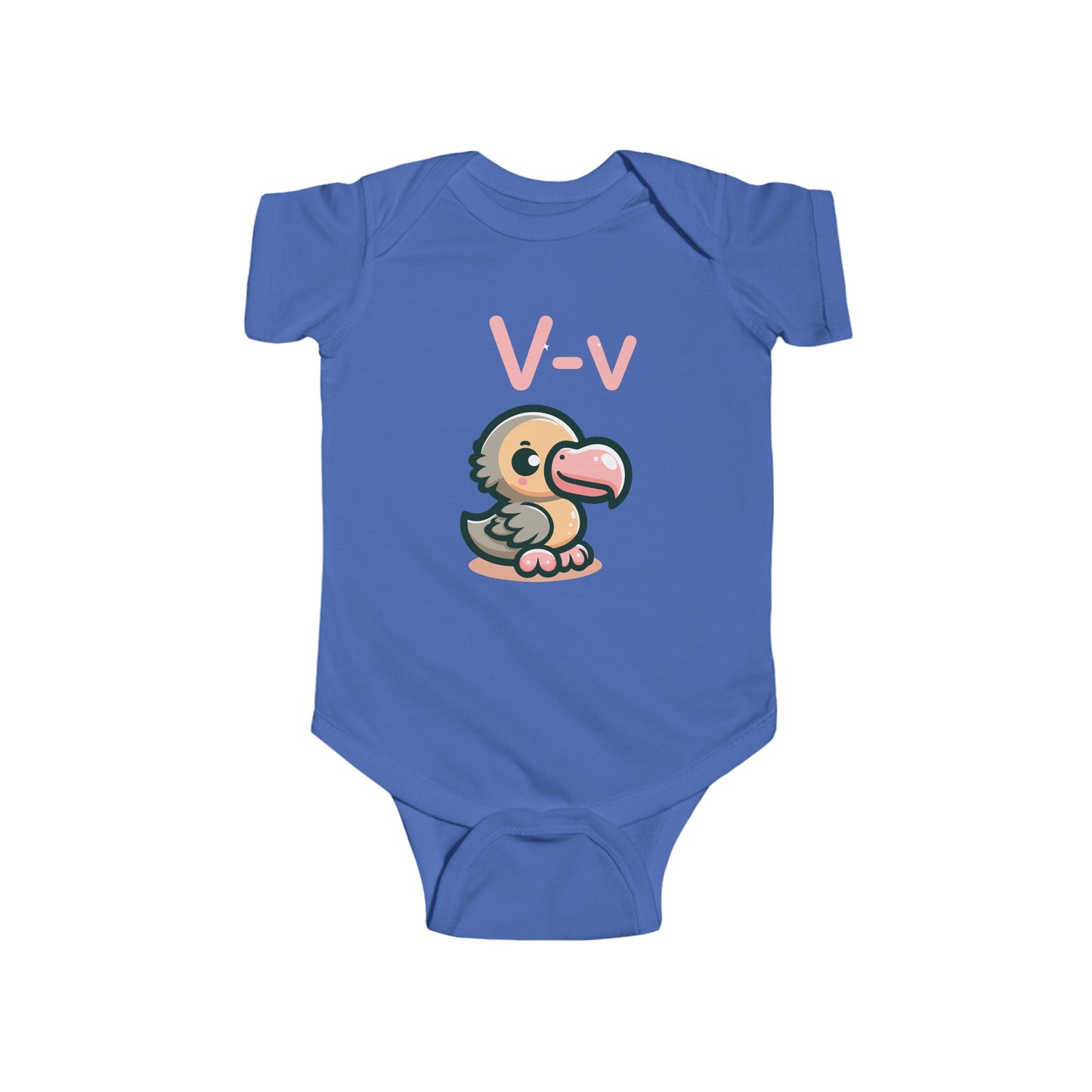 Vibrant Vulture 'V' Baby Onesie - Soaring into Alphabet Fun!