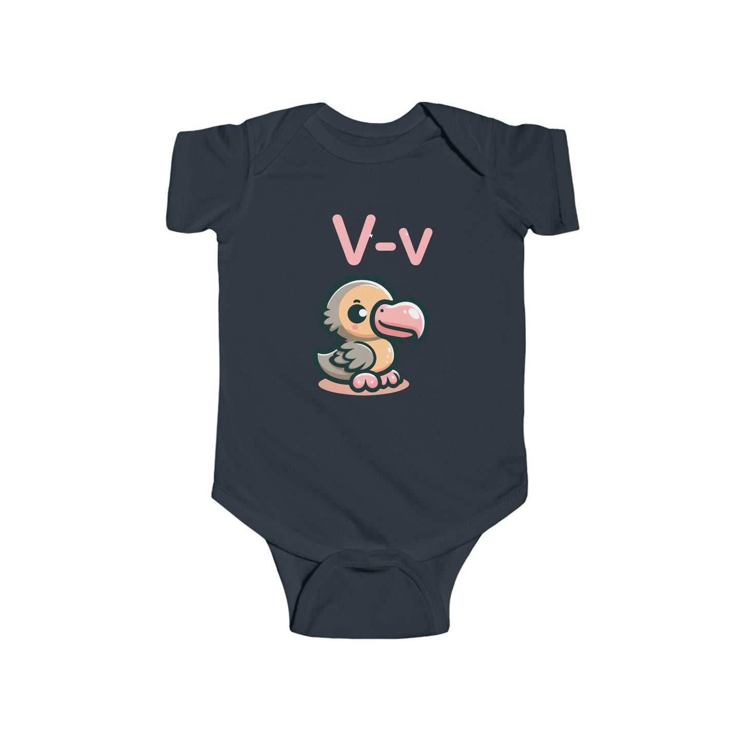 Vibrant Vulture 'V' Baby Onesie - Soaring into Alphabet Fun!