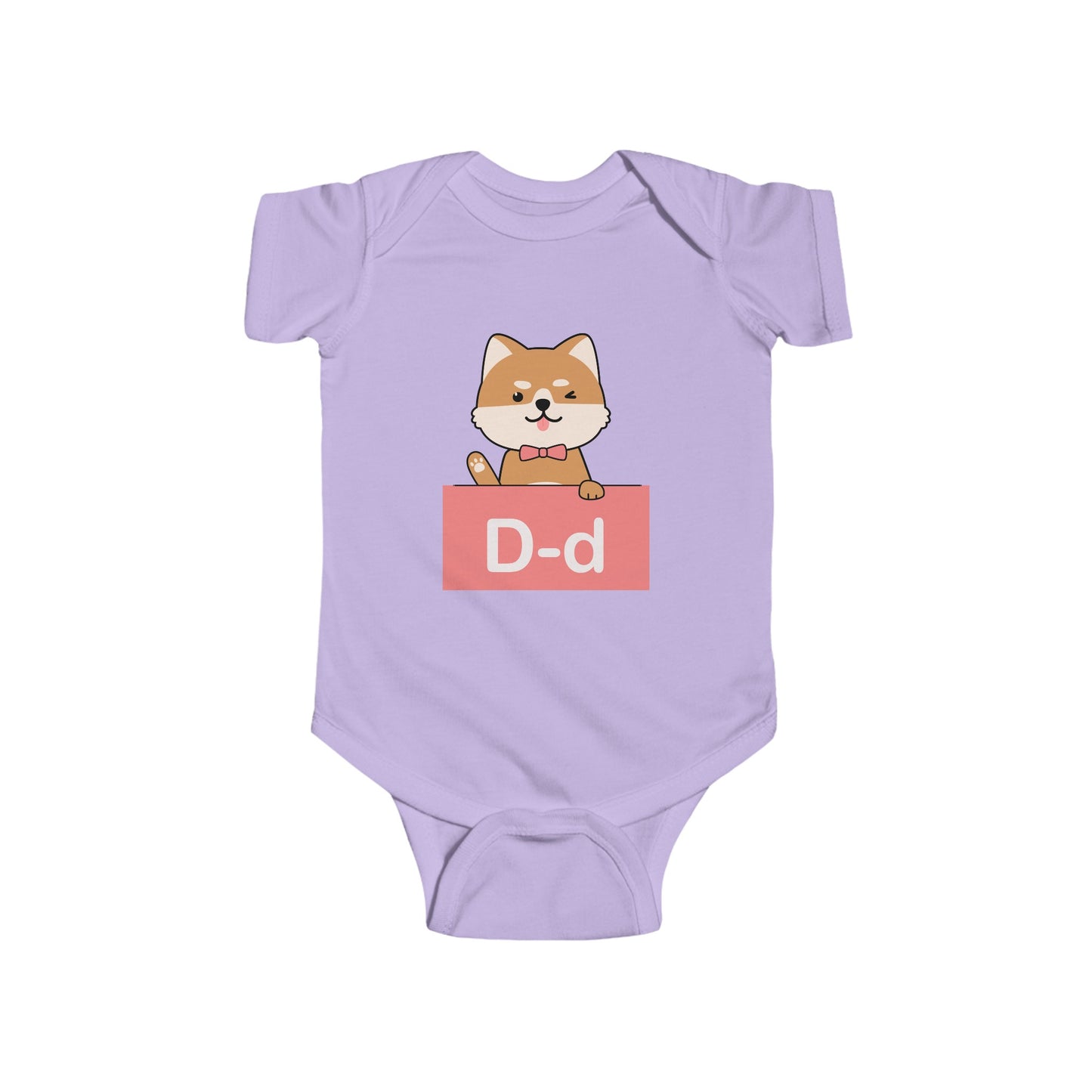 Alphabet Adventures Baby Onesie - Featuring Letter D with Cute Dog