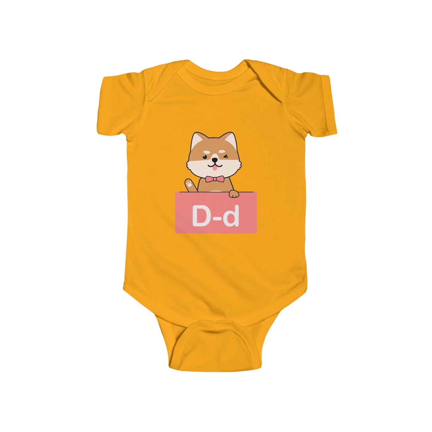 Alphabet Adventures Baby Onesie - Featuring Letter D with Cute Dog