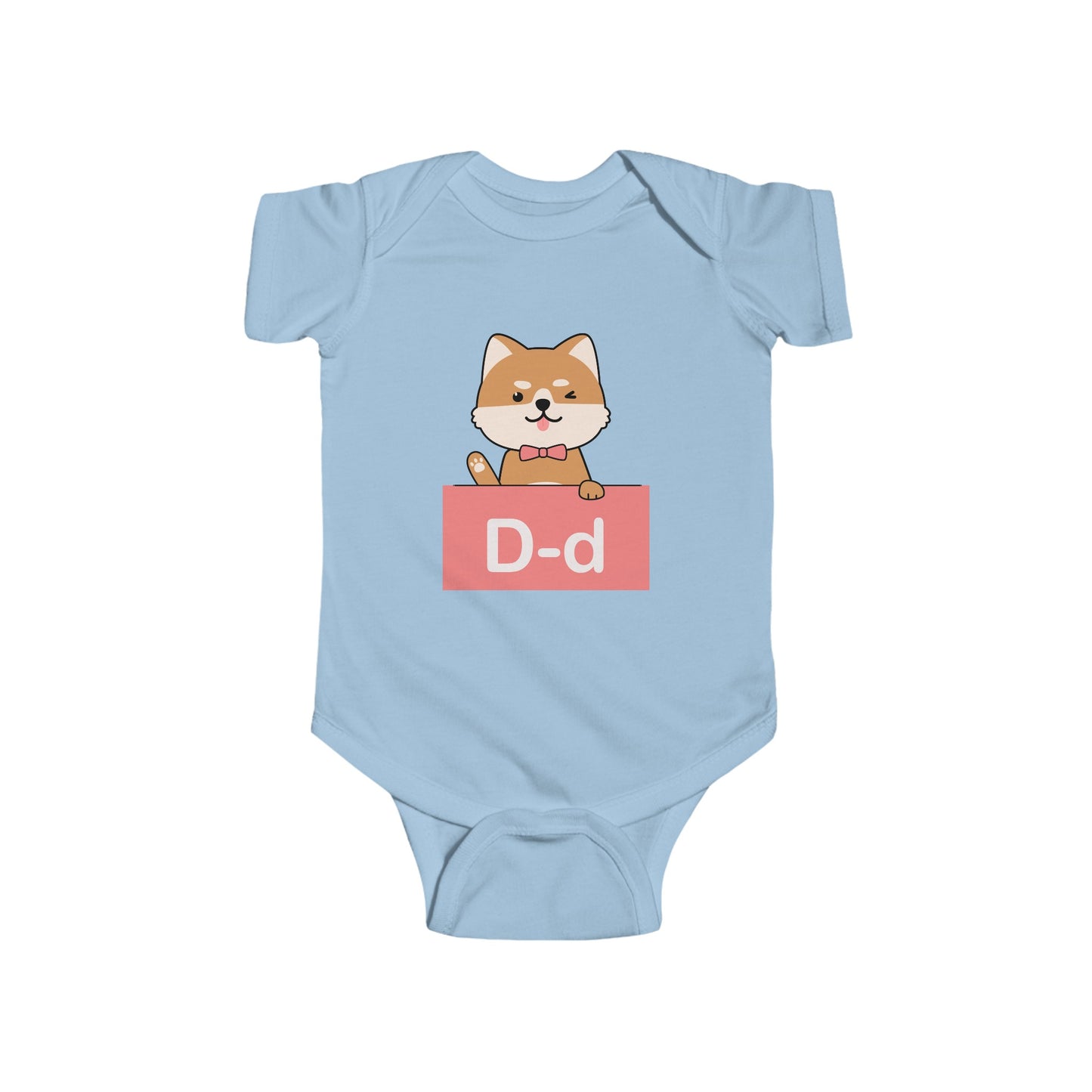 Alphabet Adventures Baby Onesie - Featuring Letter D with Cute Dog