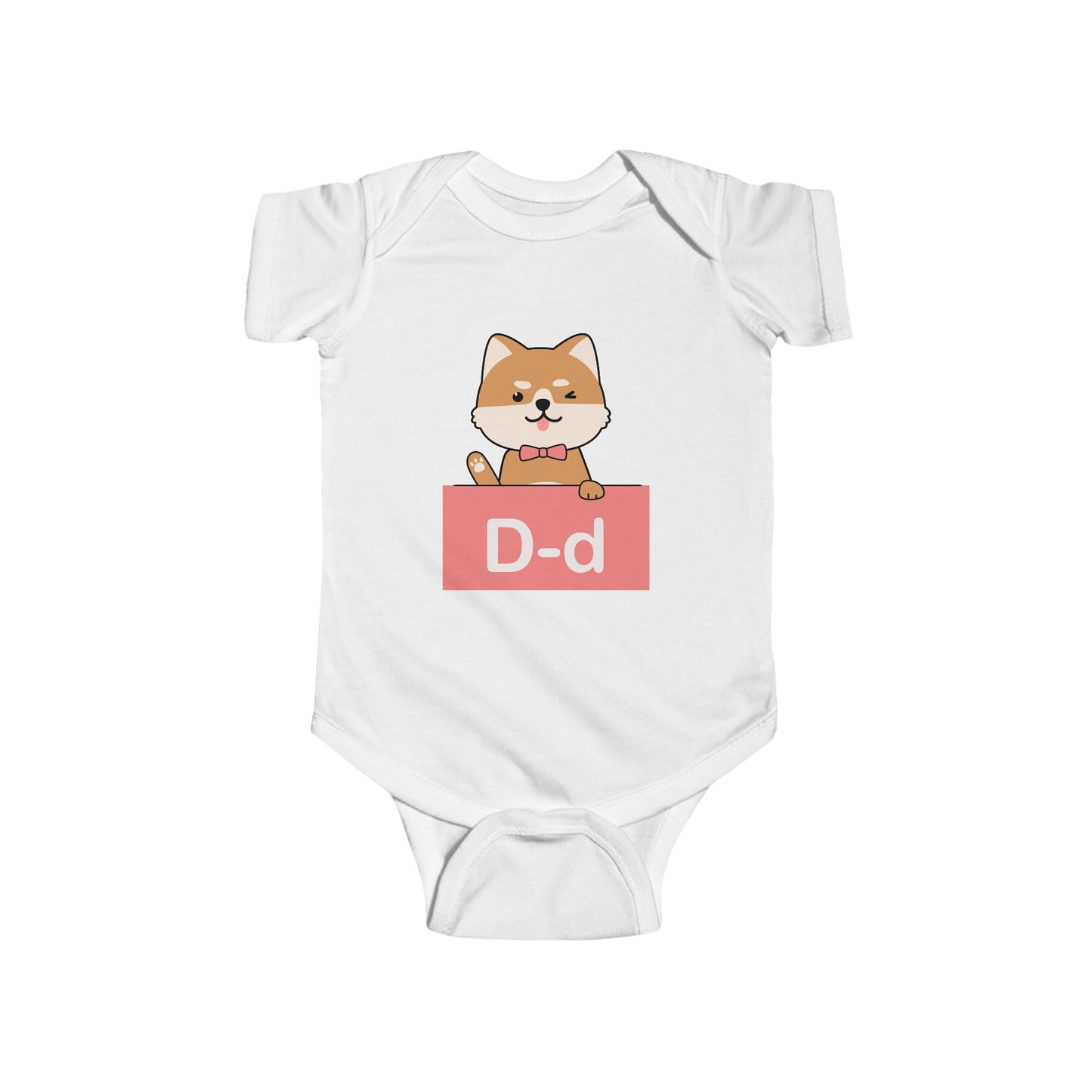 Alphabet Adventures Baby Onesie - Featuring Letter D with Cute Dog