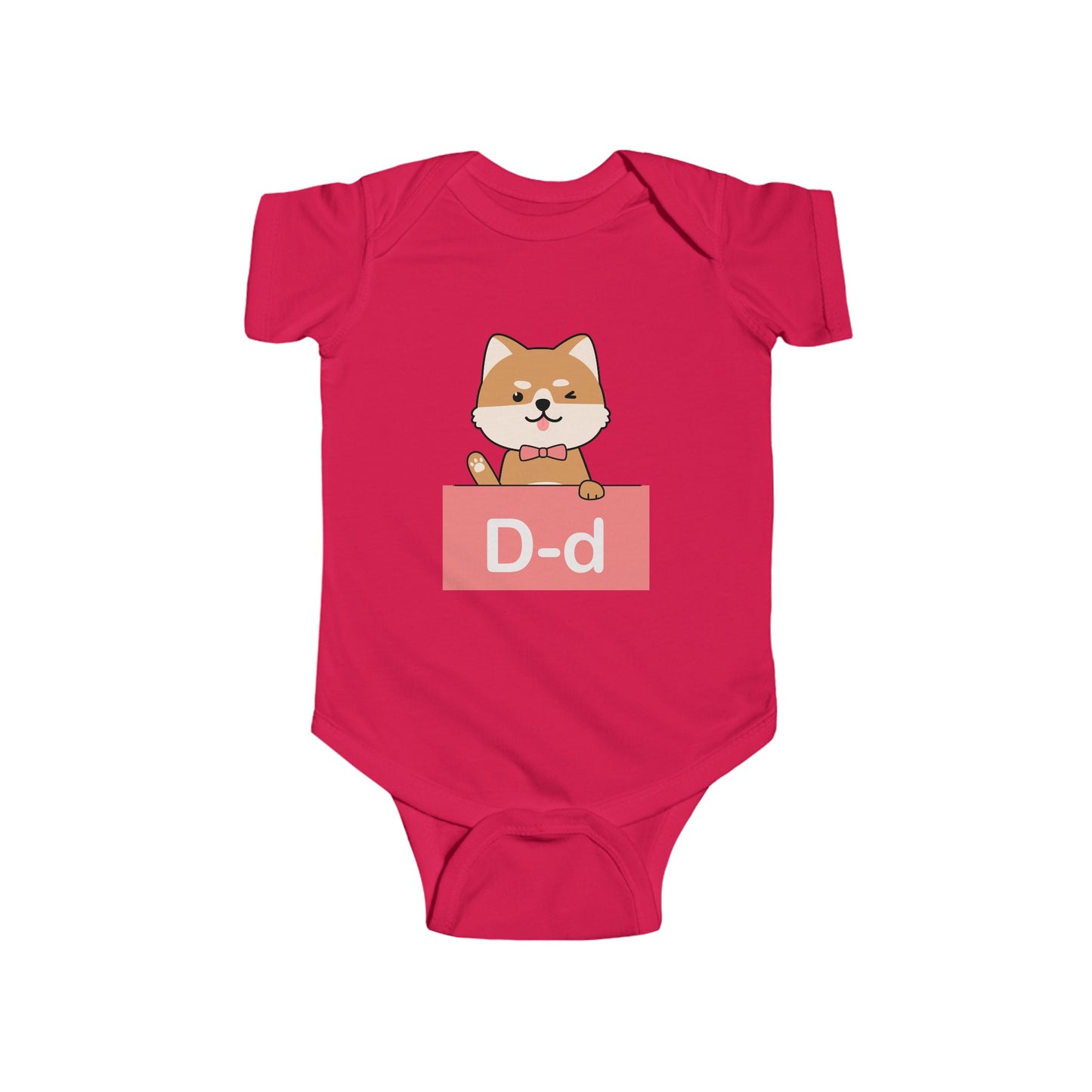 Alphabet Adventures Baby Onesie - Featuring Letter D with Cute Dog