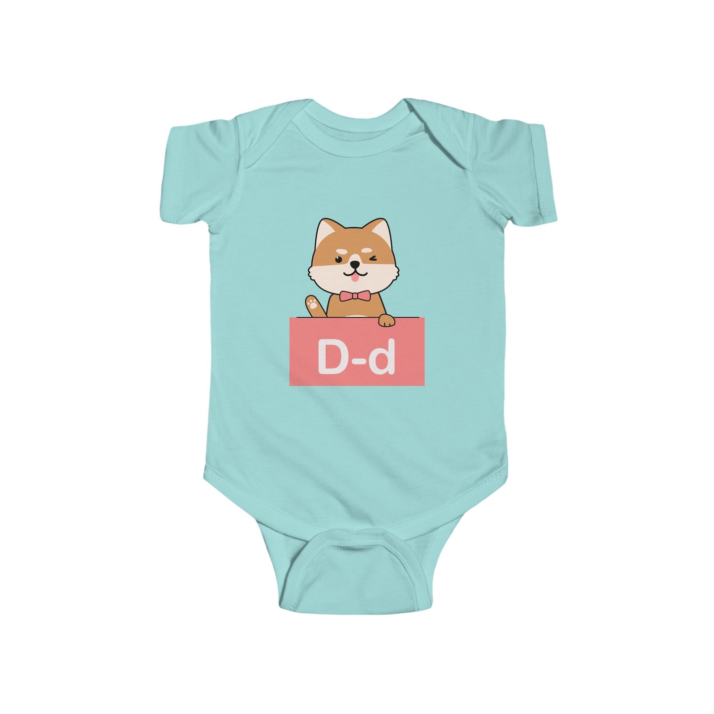 Alphabet Adventures Baby Onesie - Featuring Letter D with Cute Dog