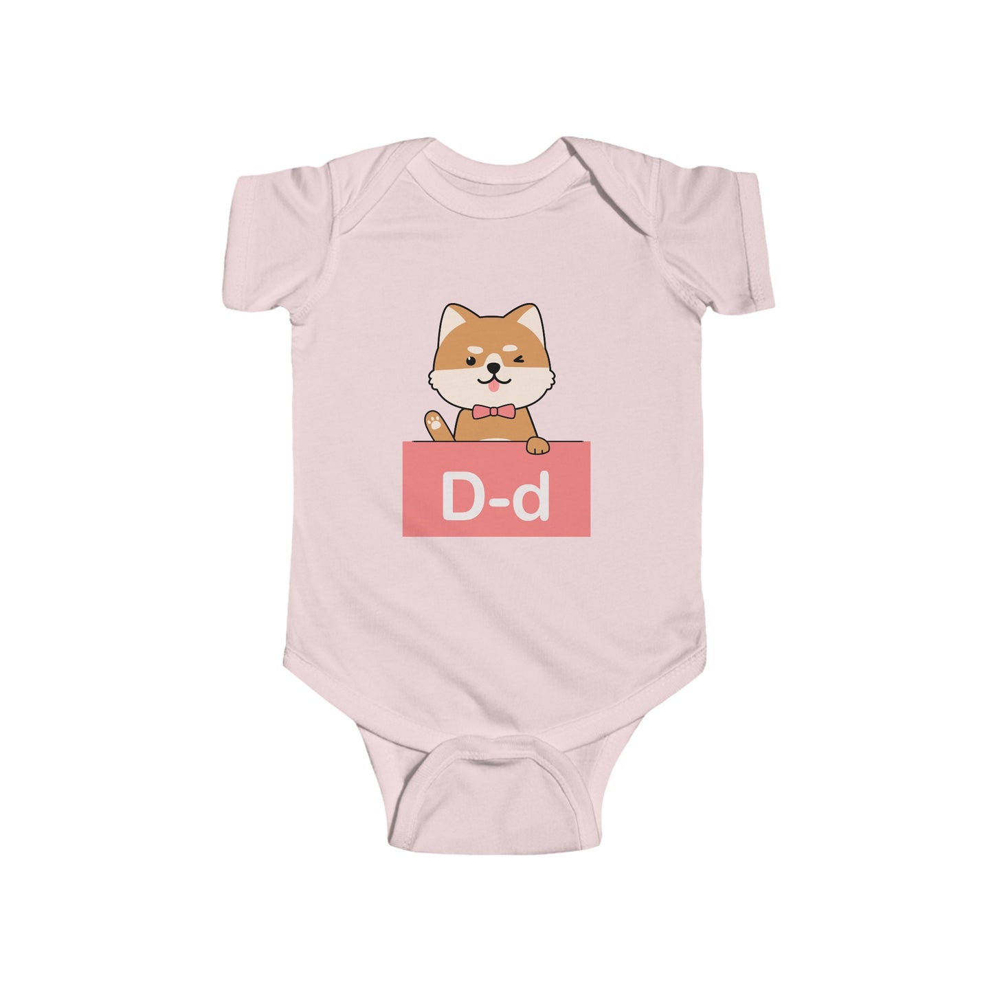 Alphabet Adventures Baby Onesie - Featuring Letter D with Cute Dog