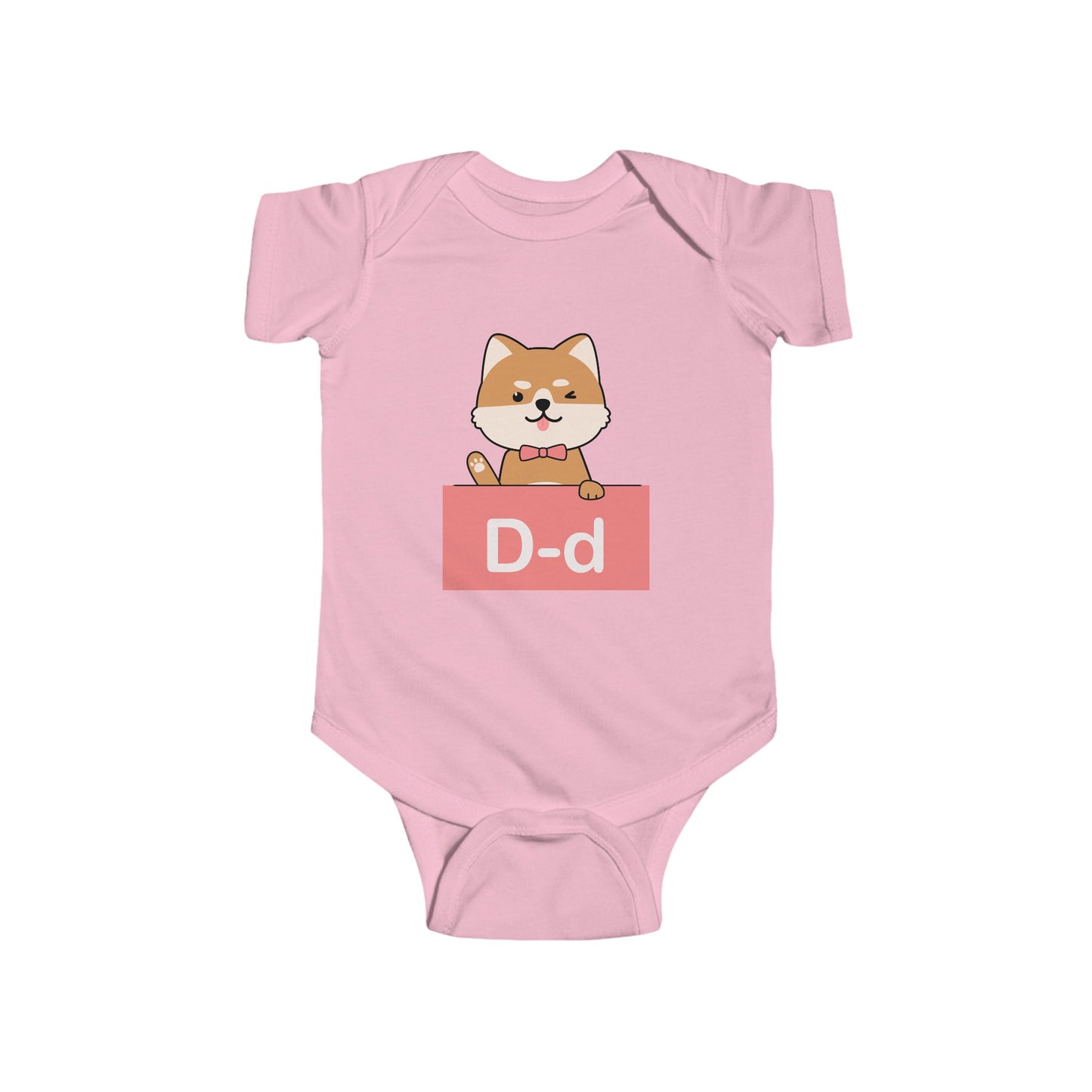 Alphabet Adventures Baby Onesie - Featuring Letter D with Cute Dog