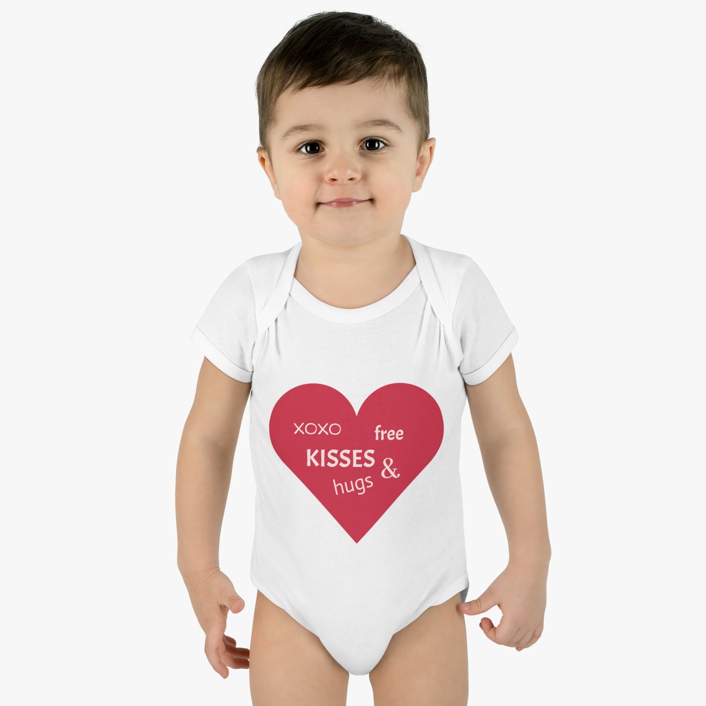 Enveloppez votre tout-petit dans la chaleur de l'amour avec notre adorable combinaison pour la Saint-Valentin !