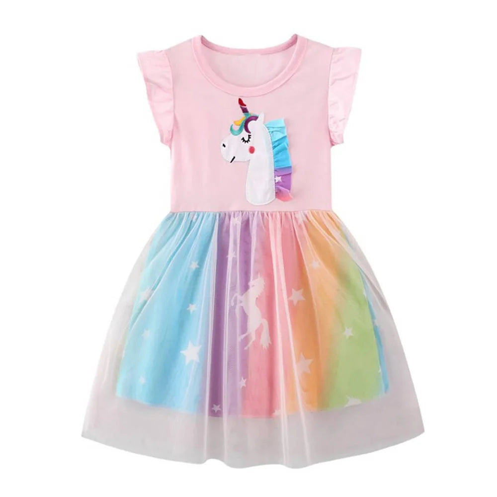 Baby Girl Dress with Animal Appliqué