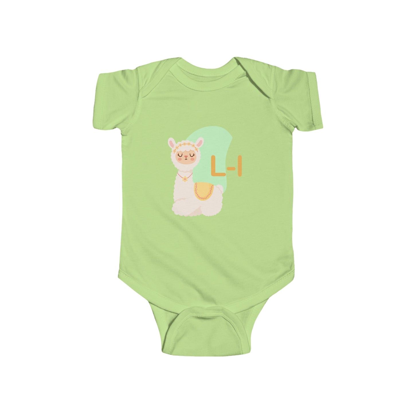 Cute Baby Onesie with "L" and Llama Design - Fun Alphabet Learning for Kids