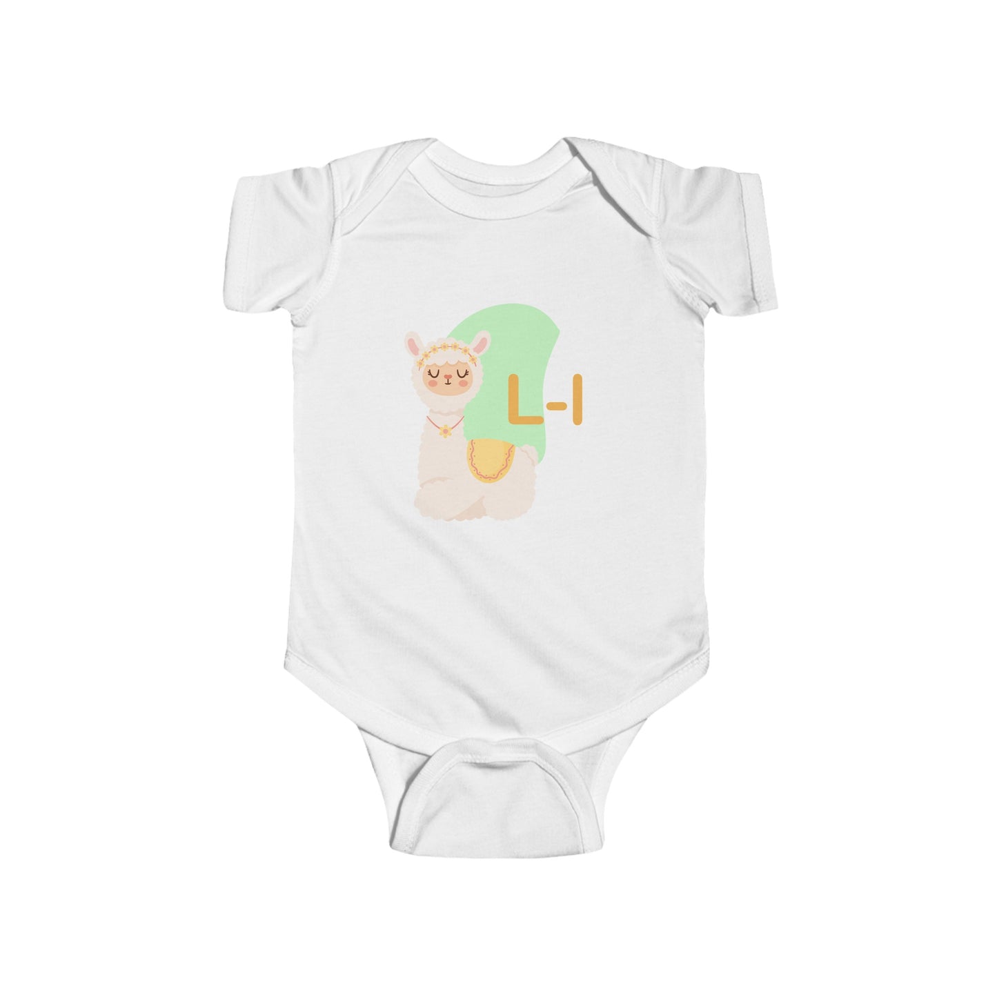 Cute Baby Onesie with "L" and Llama Design - Fun Alphabet Learning for Kids