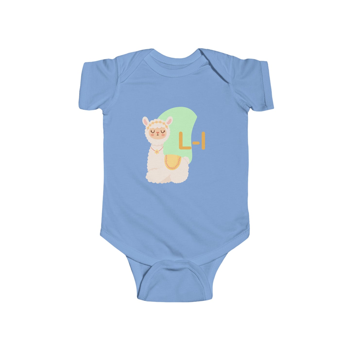 Cute Baby Onesie with "L" and Llama Design - Fun Alphabet Learning for Kids