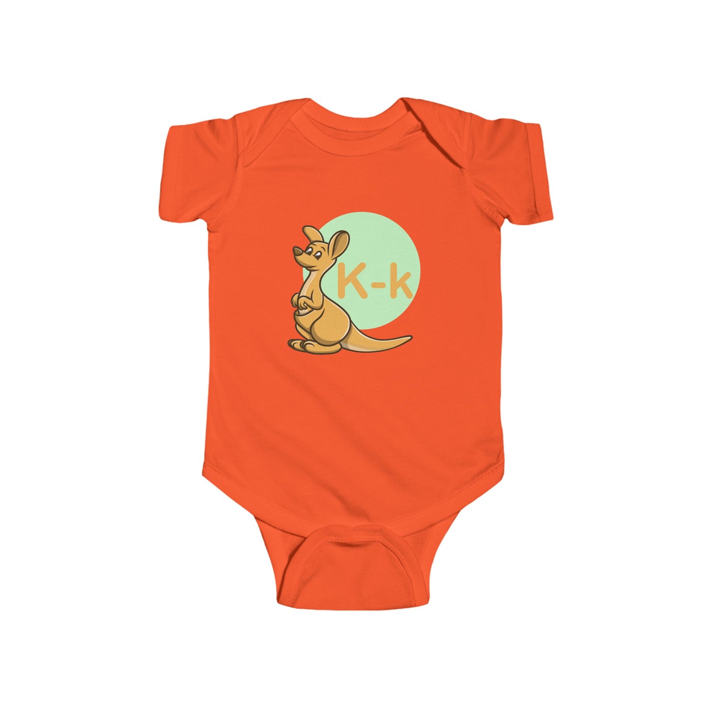 Alphabet Adventures Baby Onesie - Featuring Letter K with Cute Kangaroo