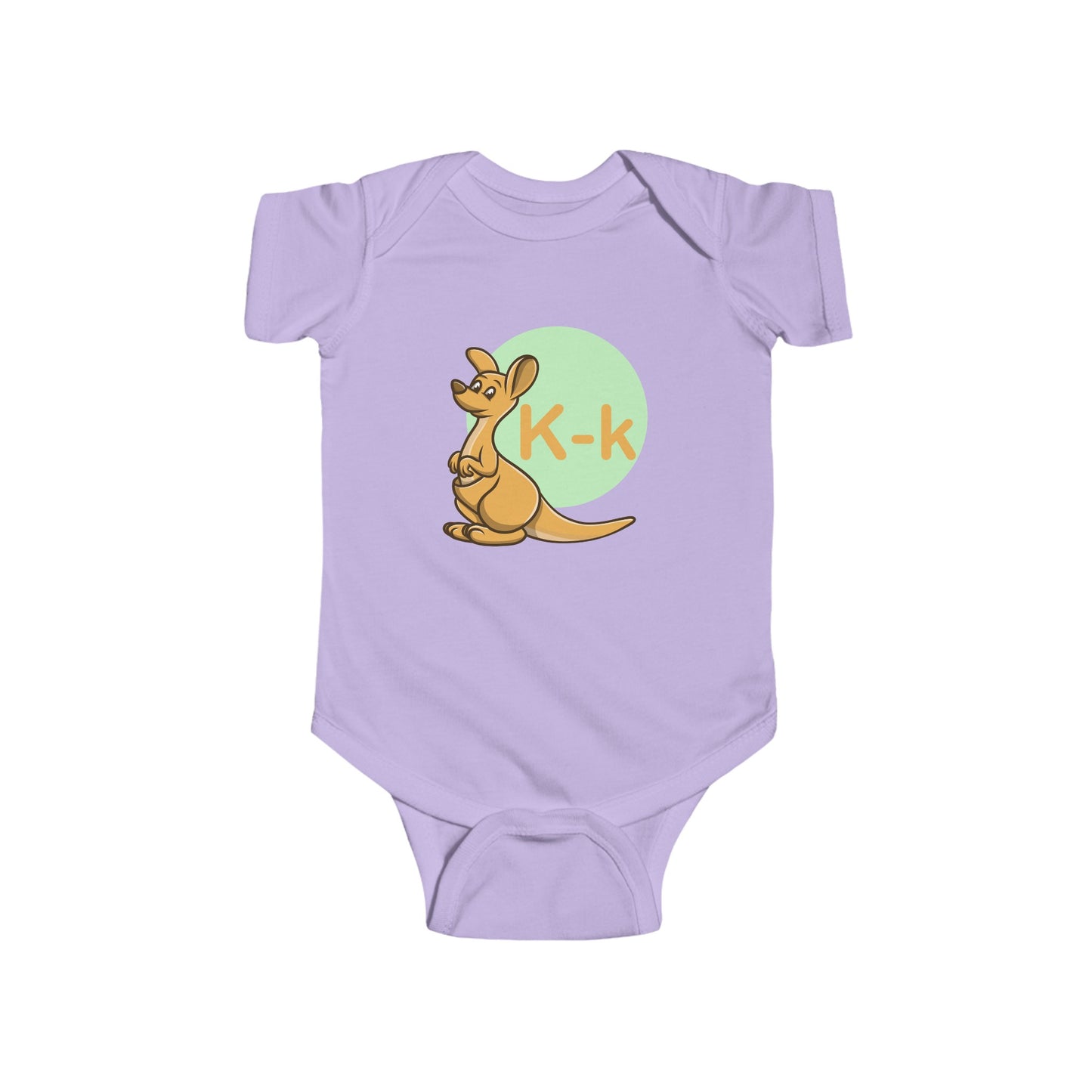 Alphabet Adventures Baby Onesie - Featuring Letter K with Cute Kangaroo