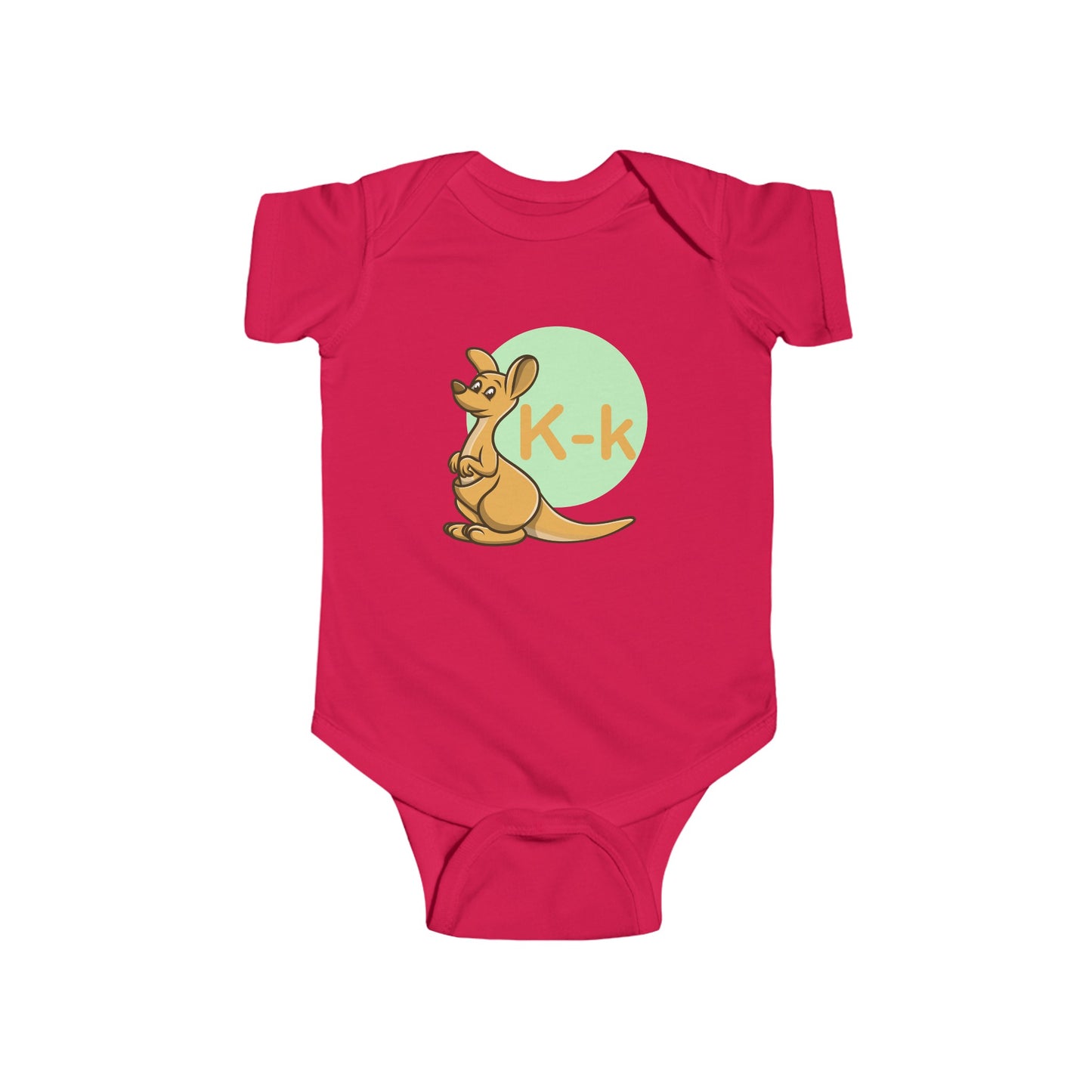 Alphabet Adventures Baby Onesie - Featuring Letter K with Cute Kangaroo