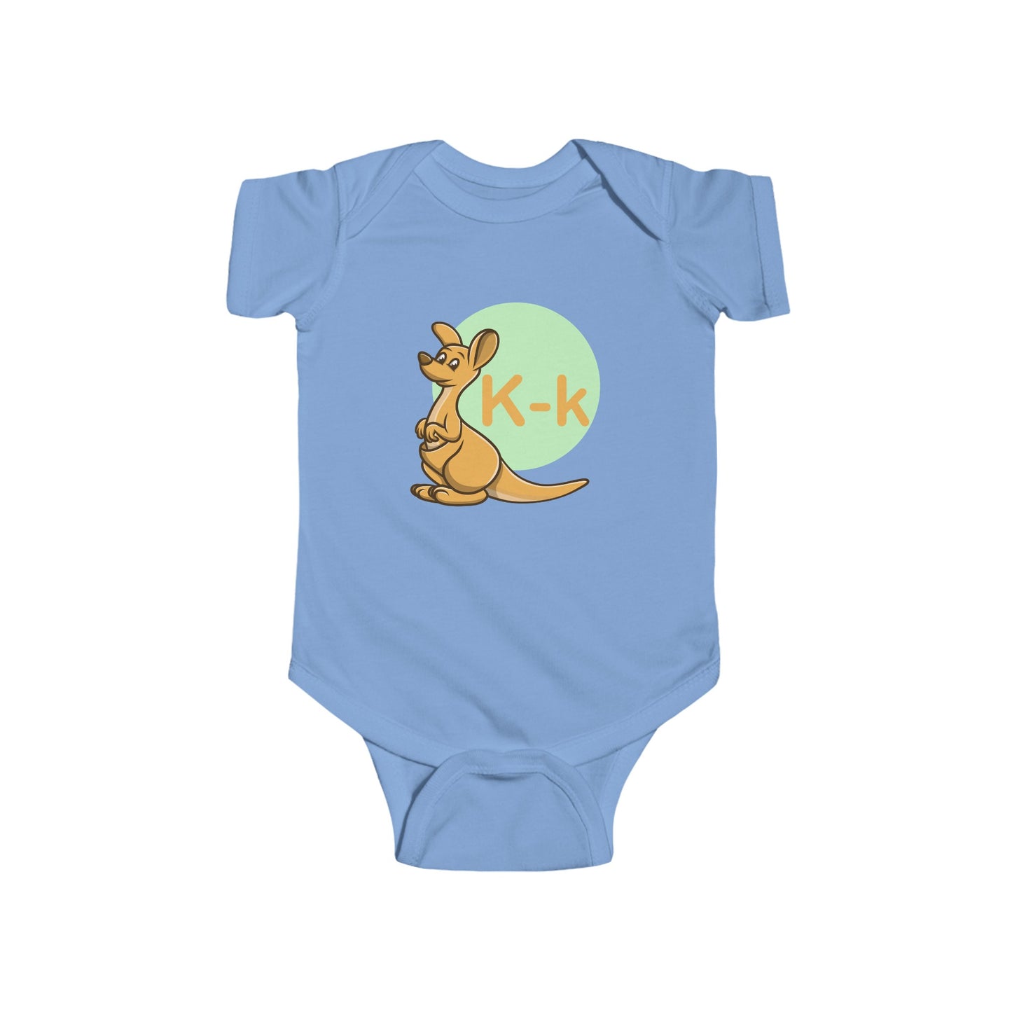 Alphabet Adventures Baby Onesie - Featuring Letter K with Cute Kangaroo