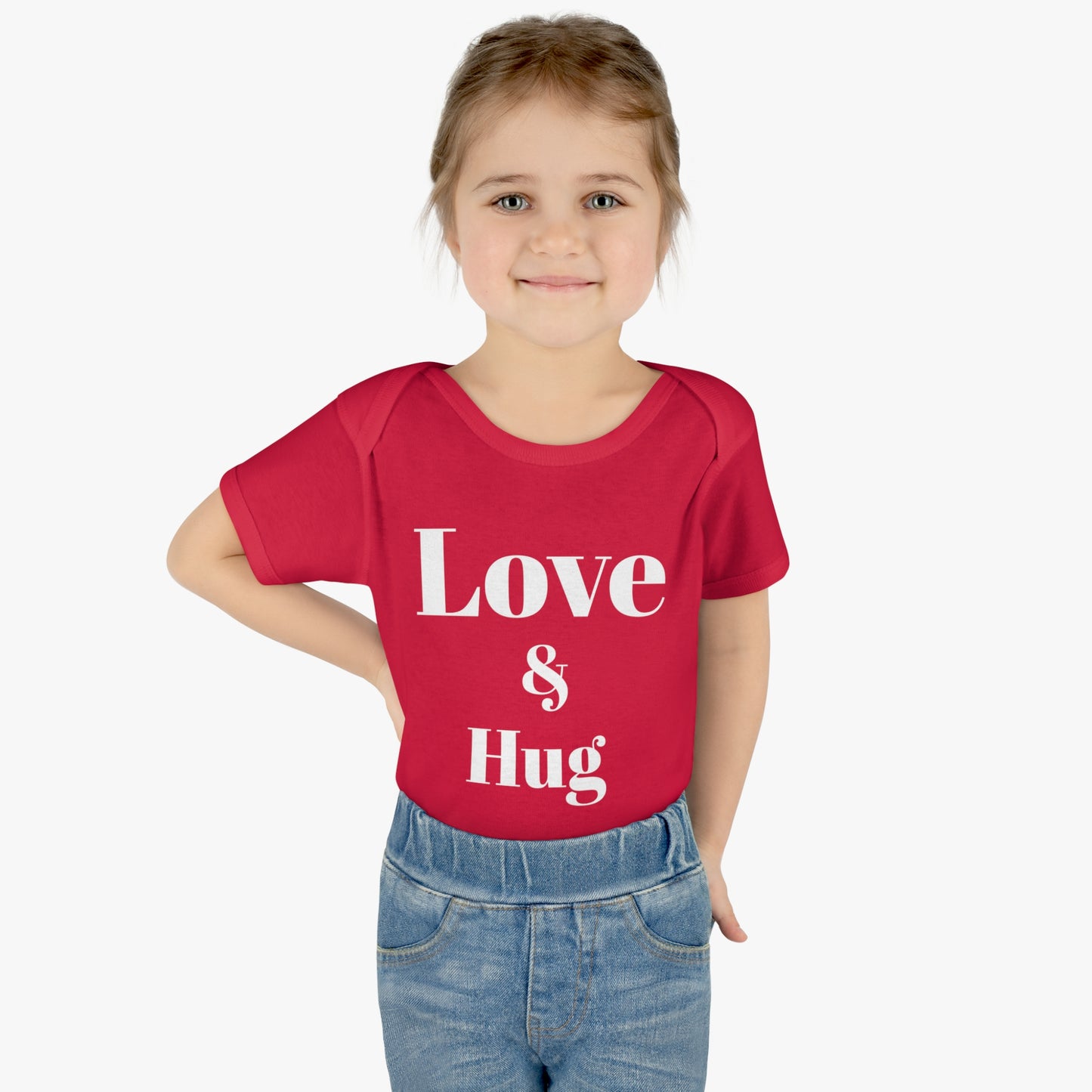 Love & Hug Valentine's Baby Onesie