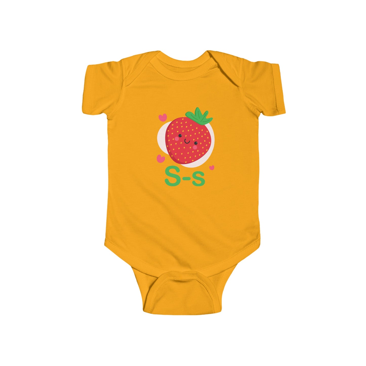 Sweet Strawberry 'S' Baby Onesie - Alphabet Fun for Little Learners