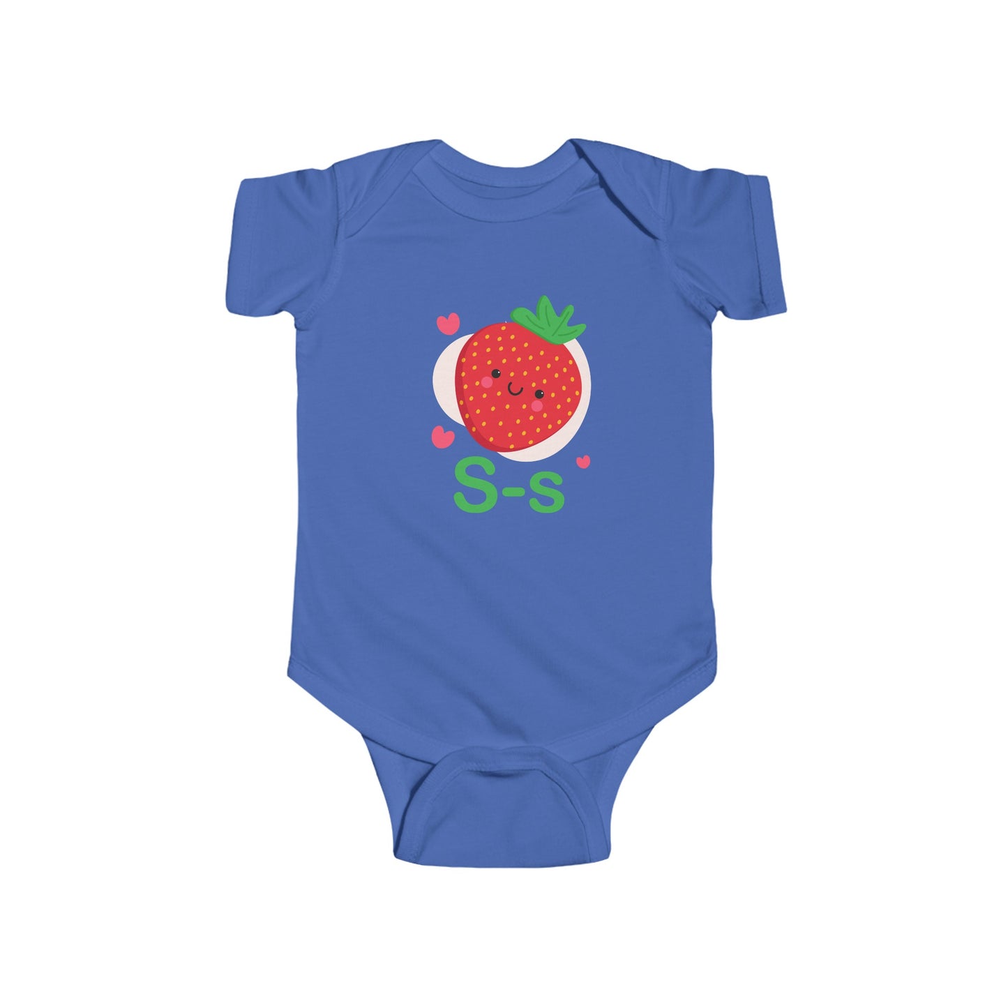 Sweet Strawberry 'S' Baby Onesie - Alphabet Fun for Little Learners