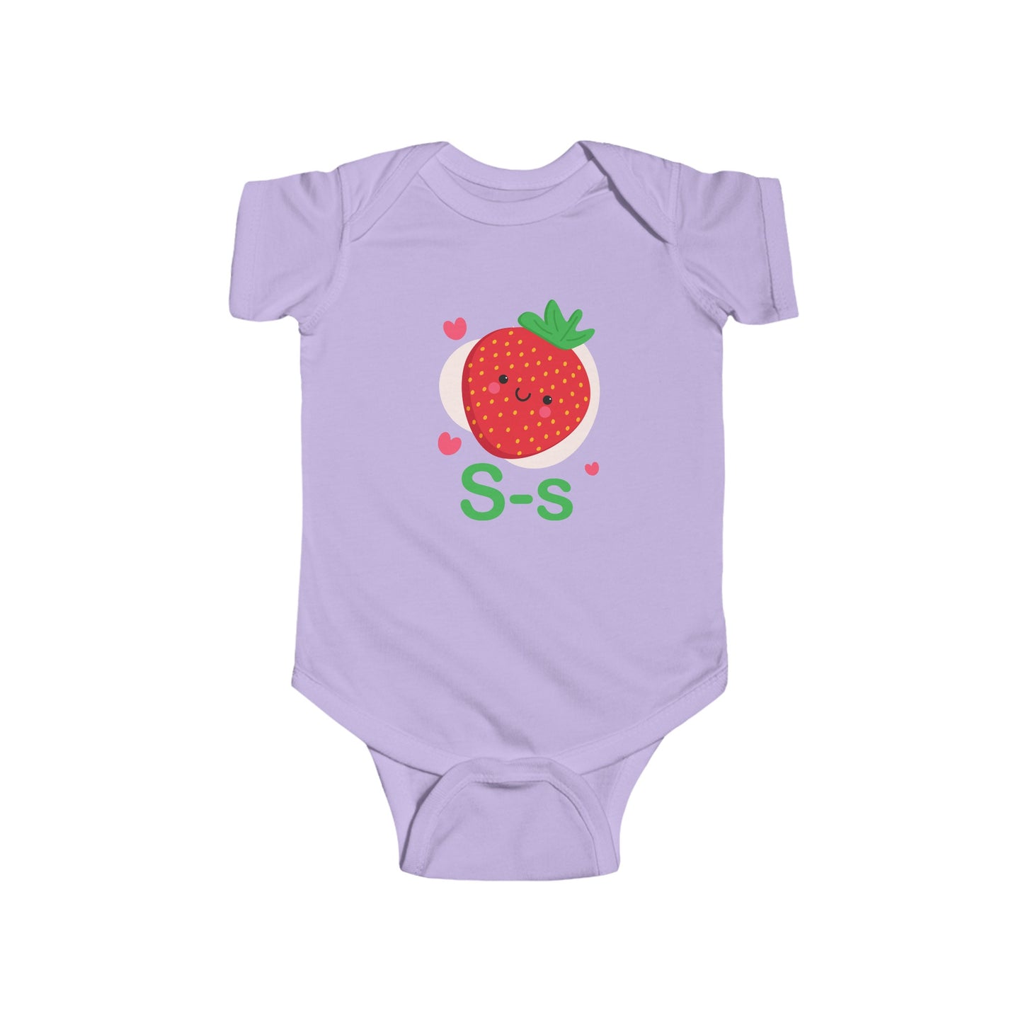 Sweet Strawberry 'S' Baby Onesie - Alphabet Fun for Little Learners