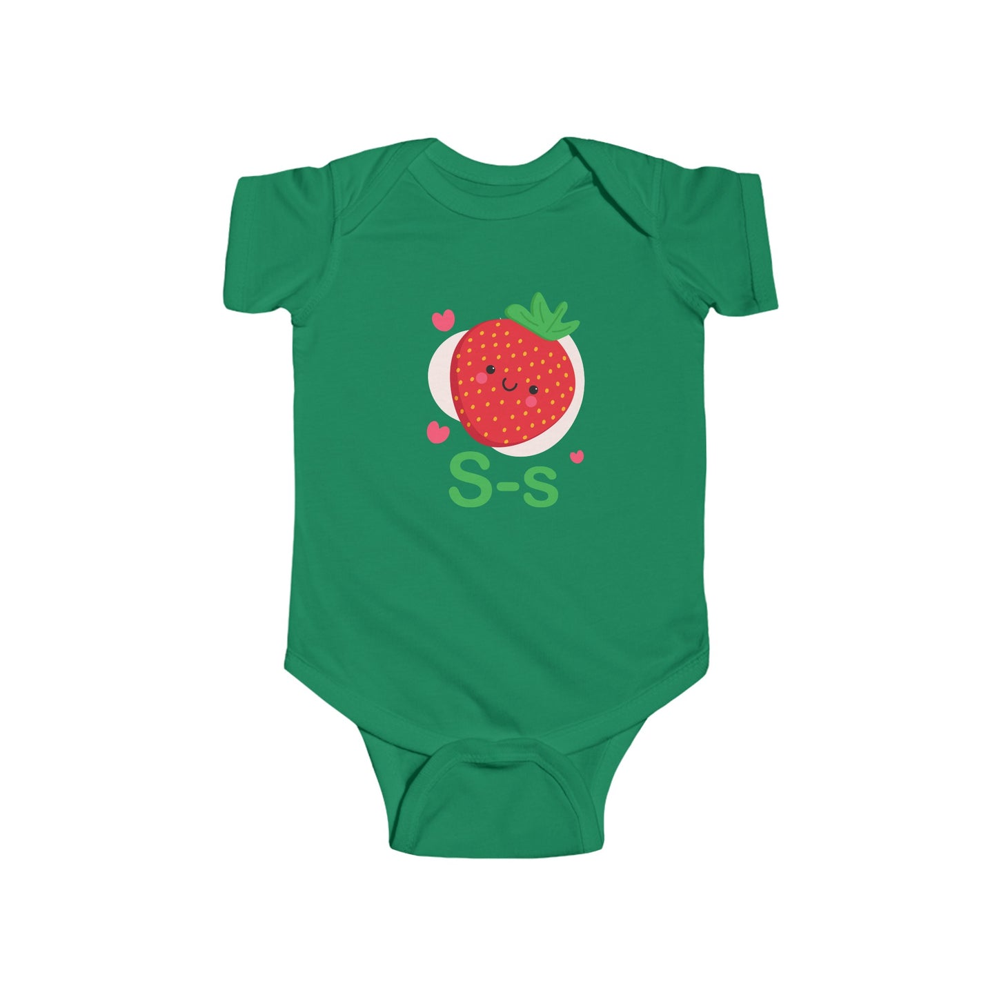 Sweet Strawberry 'S' Baby Onesie - Alphabet Fun for Little Learners