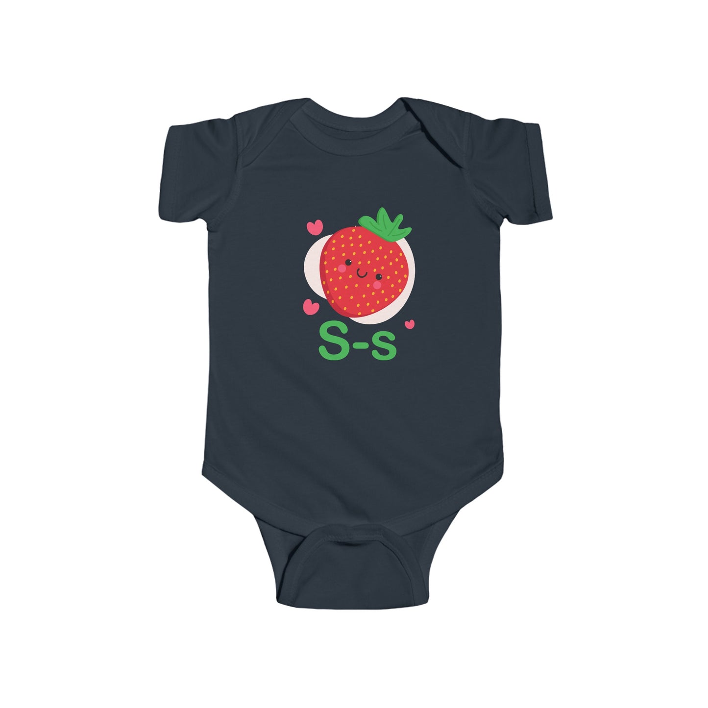 Sweet Strawberry 'S' Baby Onesie - Alphabet Fun for Little Learners