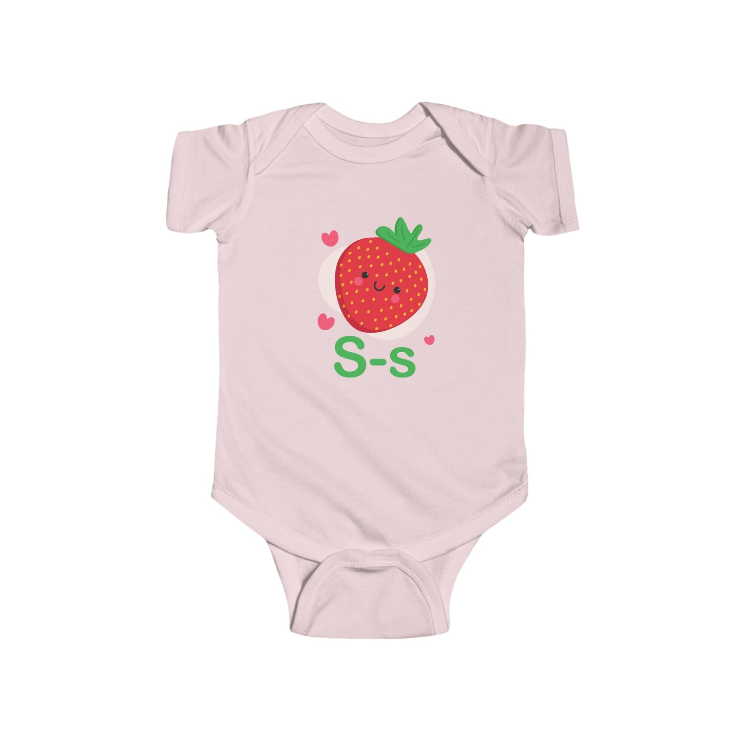 Sweet Strawberry 'S' Baby Onesie - Alphabet Fun for Little Learners