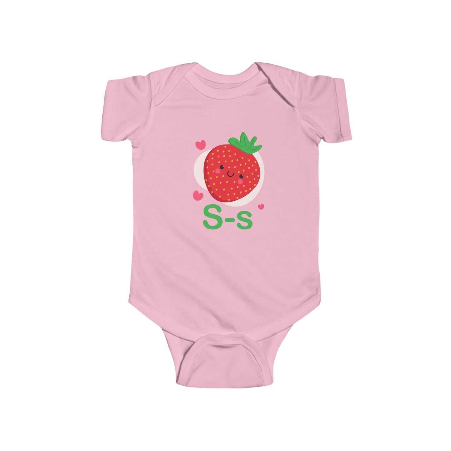 Sweet Strawberry 'S' Baby Onesie - Alphabet Fun for Little Learners