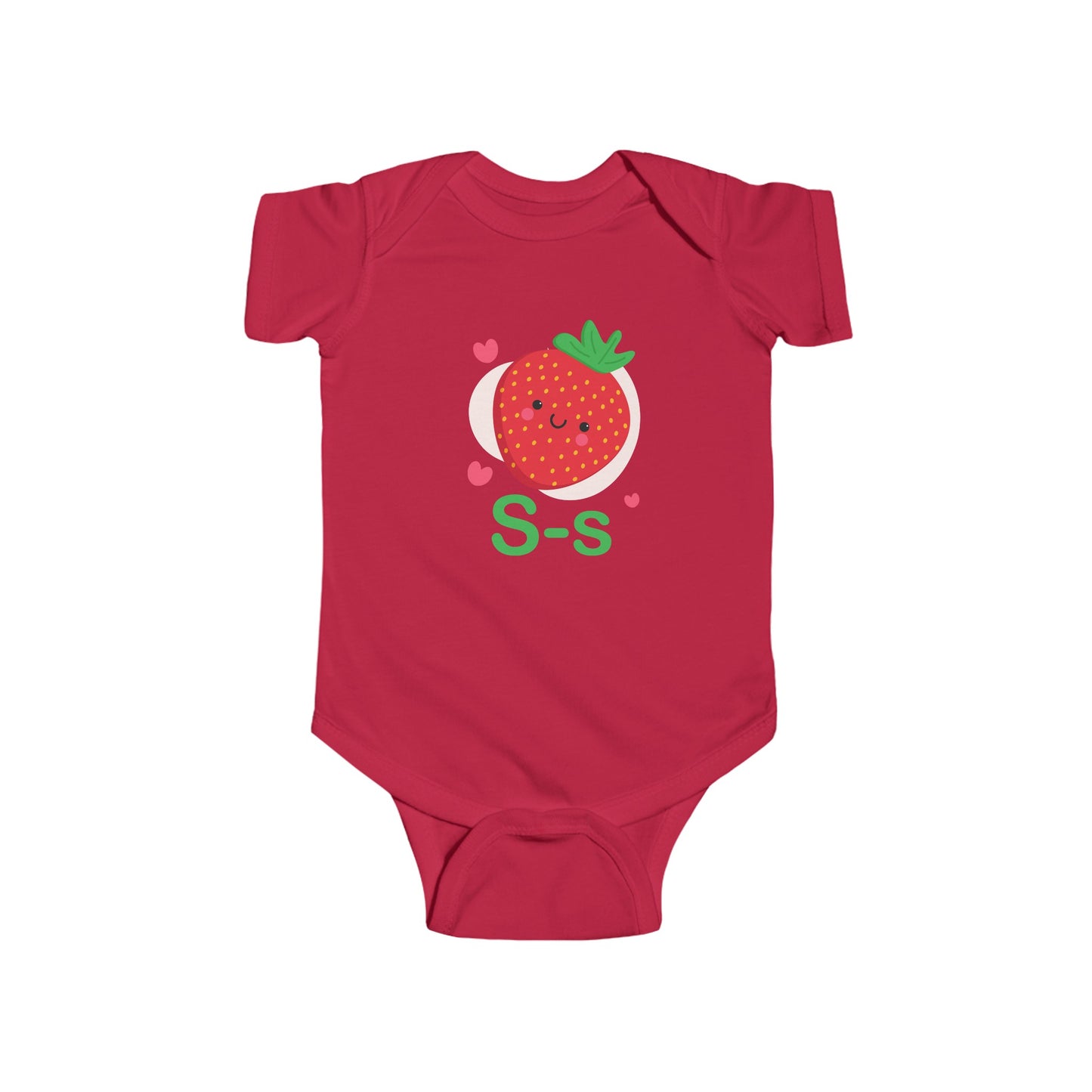 Sweet Strawberry 'S' Baby Onesie - Alphabet Fun for Little Learners