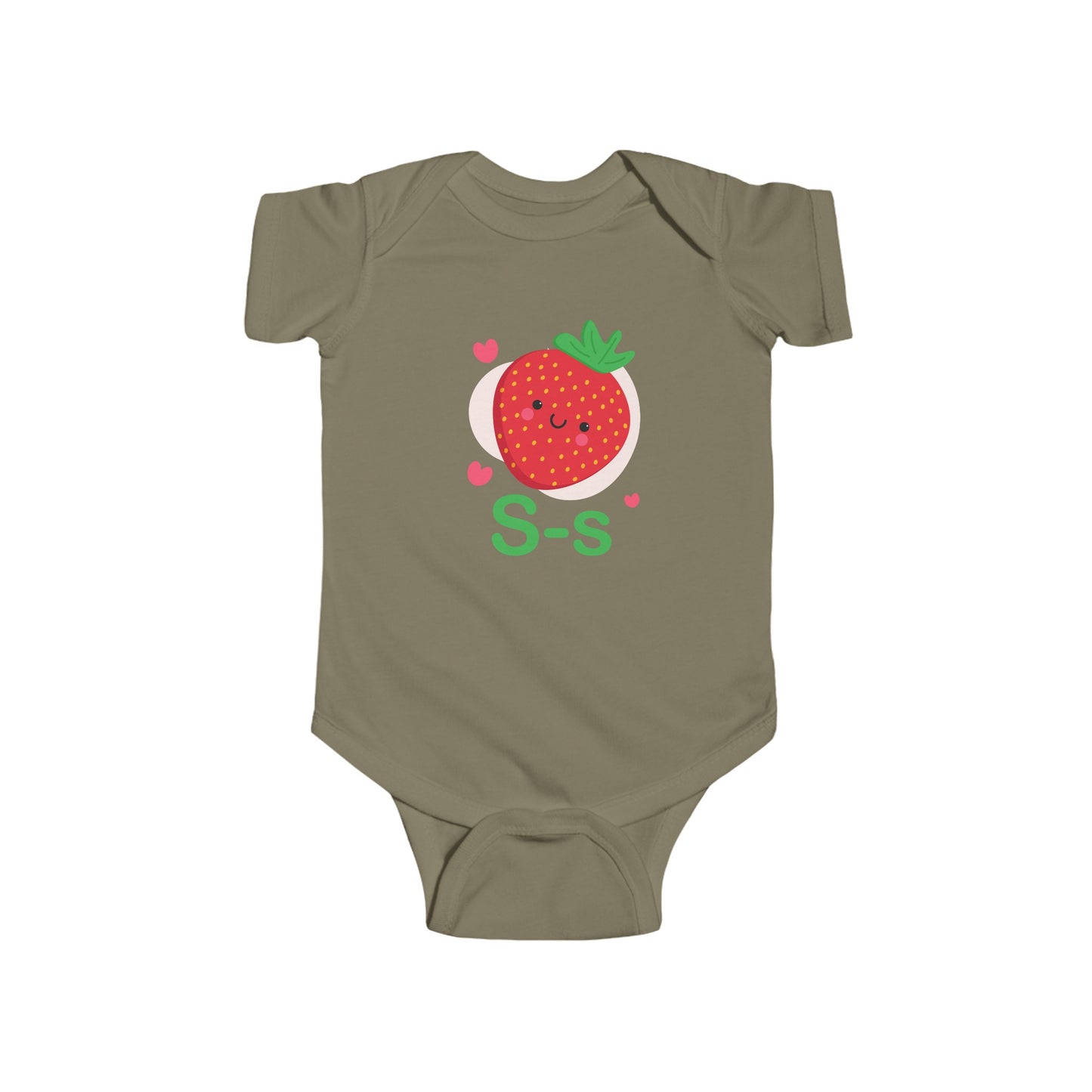 Sweet Strawberry 'S' Baby Onesie - Alphabet Fun for Little Learners