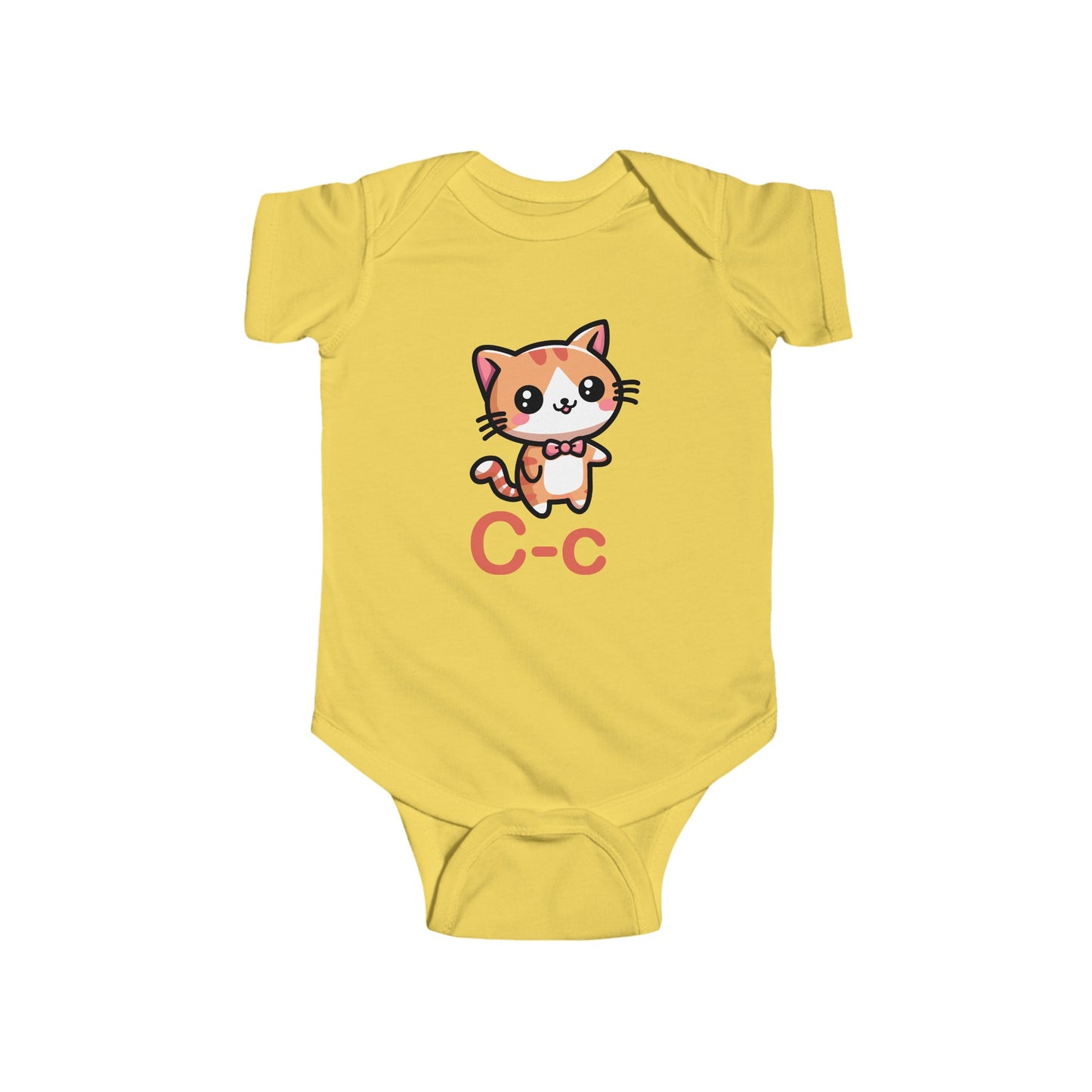 Alphabet Adventures Baby Onesie - Featuring Letter C with Cat