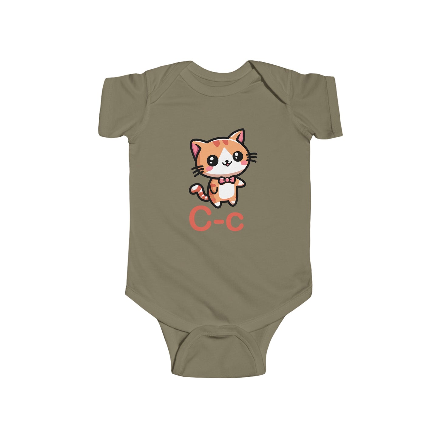 Alphabet Adventures Baby Onesie - Featuring Letter C with Cat