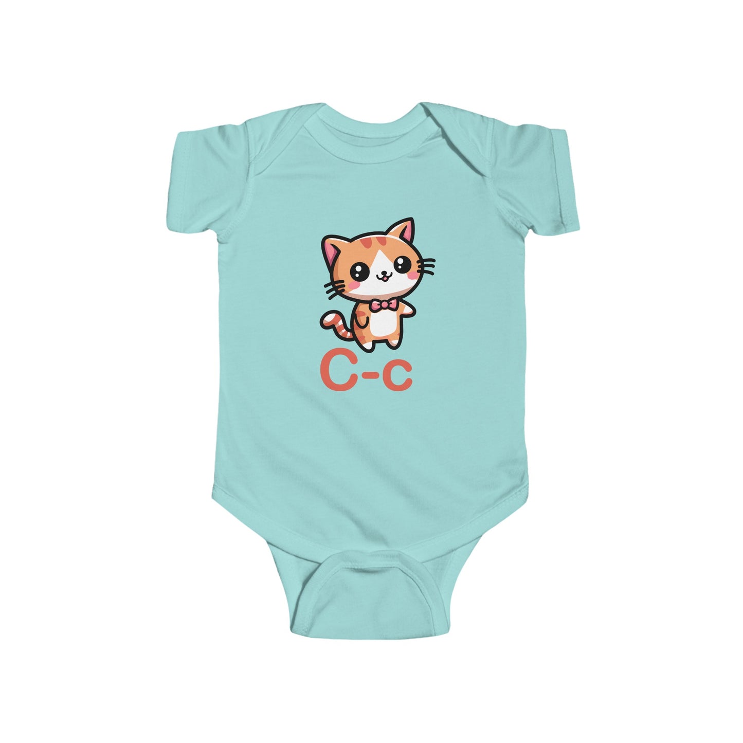 Alphabet Adventures Baby Onesie - Featuring Letter C with Cat